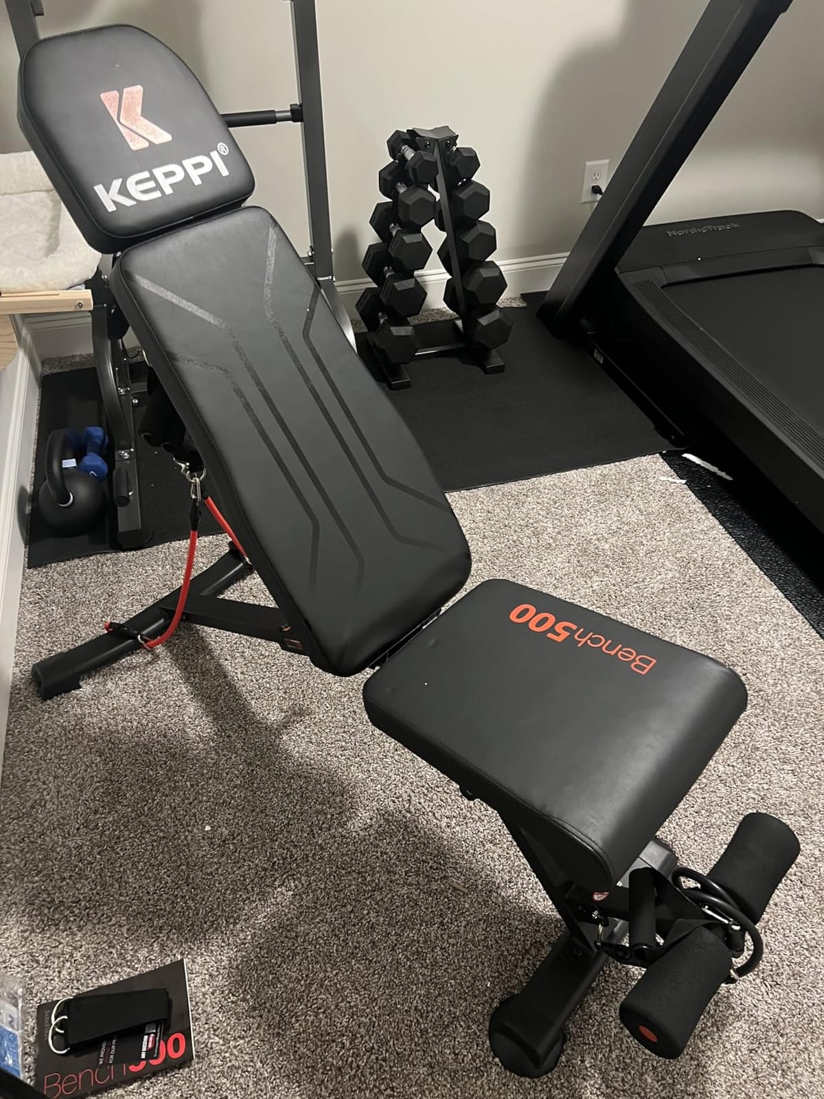 Keppi 900LB Weight Bench, Adjustable Foldable Workout Bench Press for Full Body Strength Training, Incline Decline Bench with Fast Folding - New Version customer photo 2