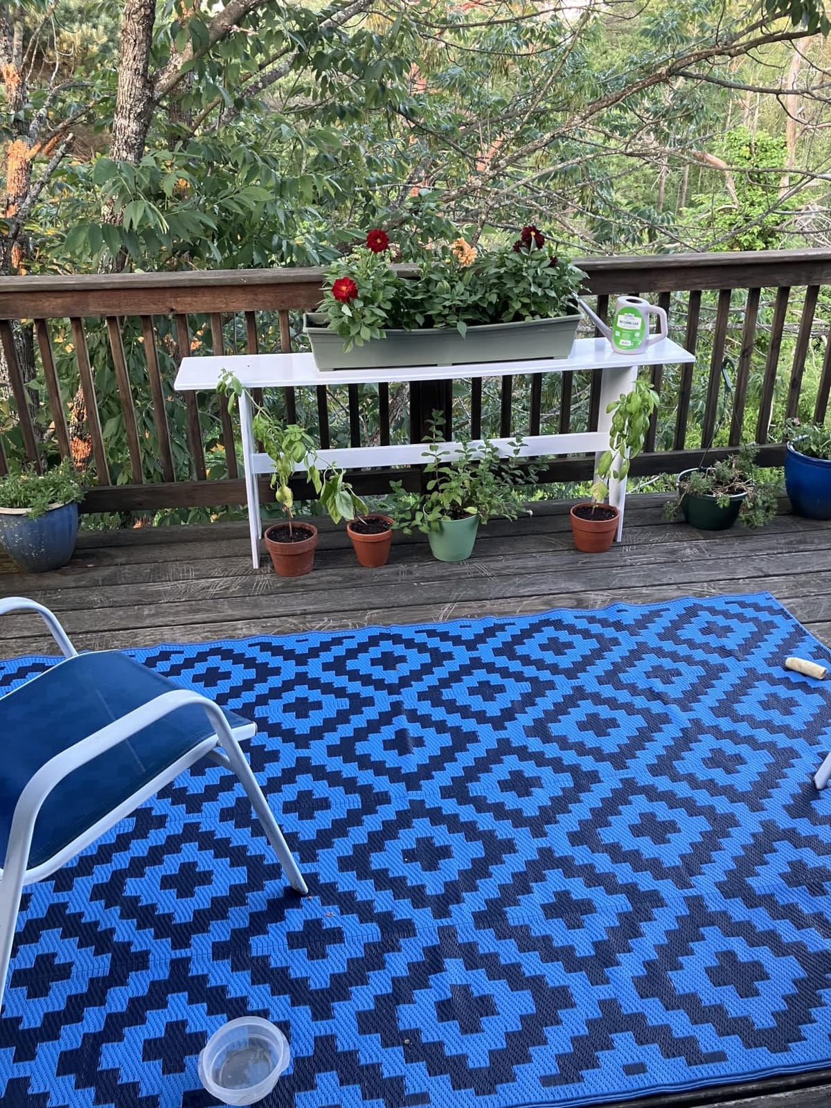 Waterproof Outdoor Rug 5x8 ft, Plastic Reversible Rug, Modern Area Rug, Large Floor Mat for Outdoors, RV, Patio, Backyard, Deck, Picnic, Beach, Camping, Black & Beige customer photo 1