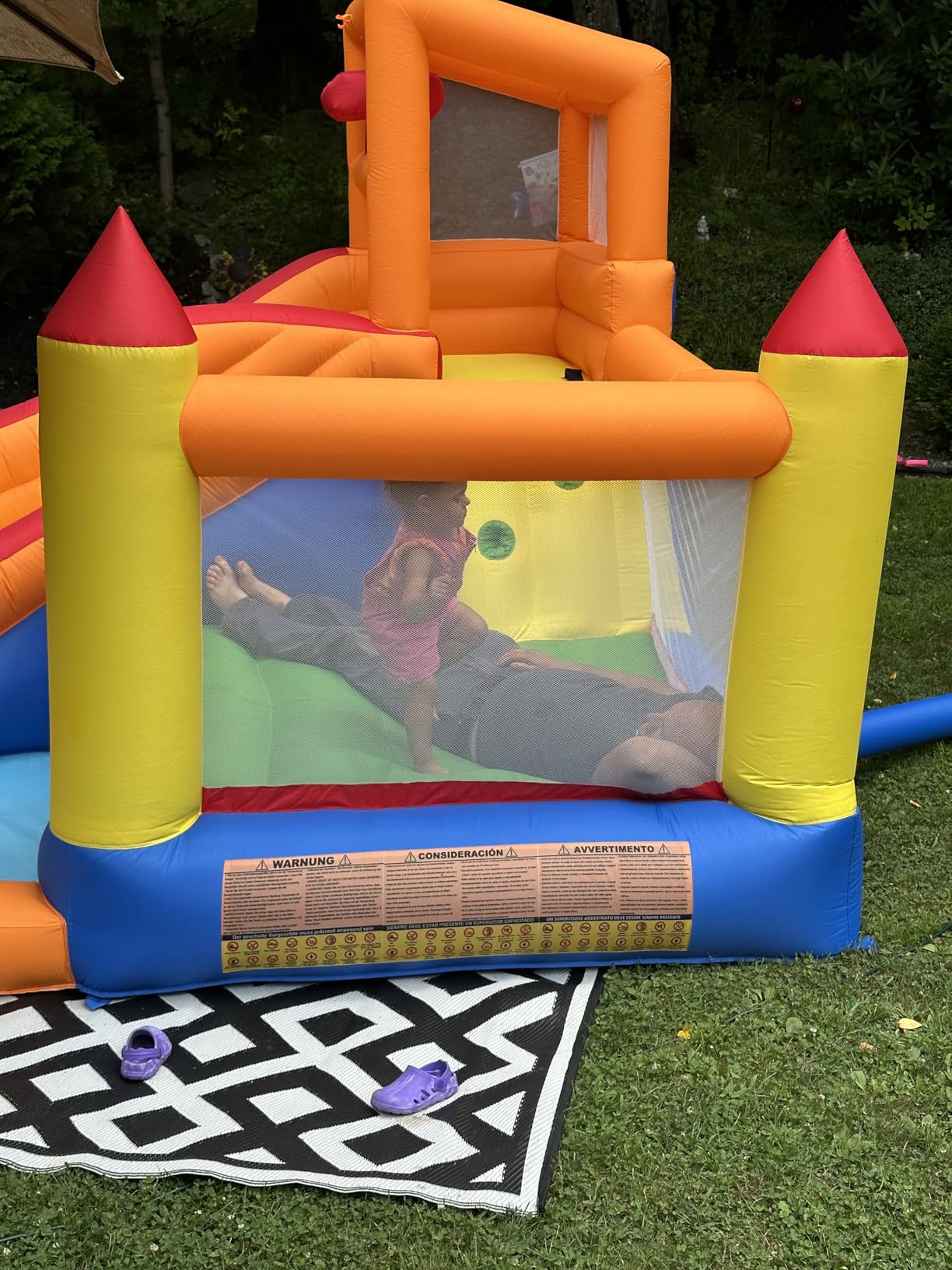 HuaKastro Inflatable Water Slide Bounce House for Kids with Pool, 5-in-1 Indoor/Outdoor Blow Up Play Center for Climbing, Sliding, Jumping & Splashing Fun, Blower Included customer photo 1