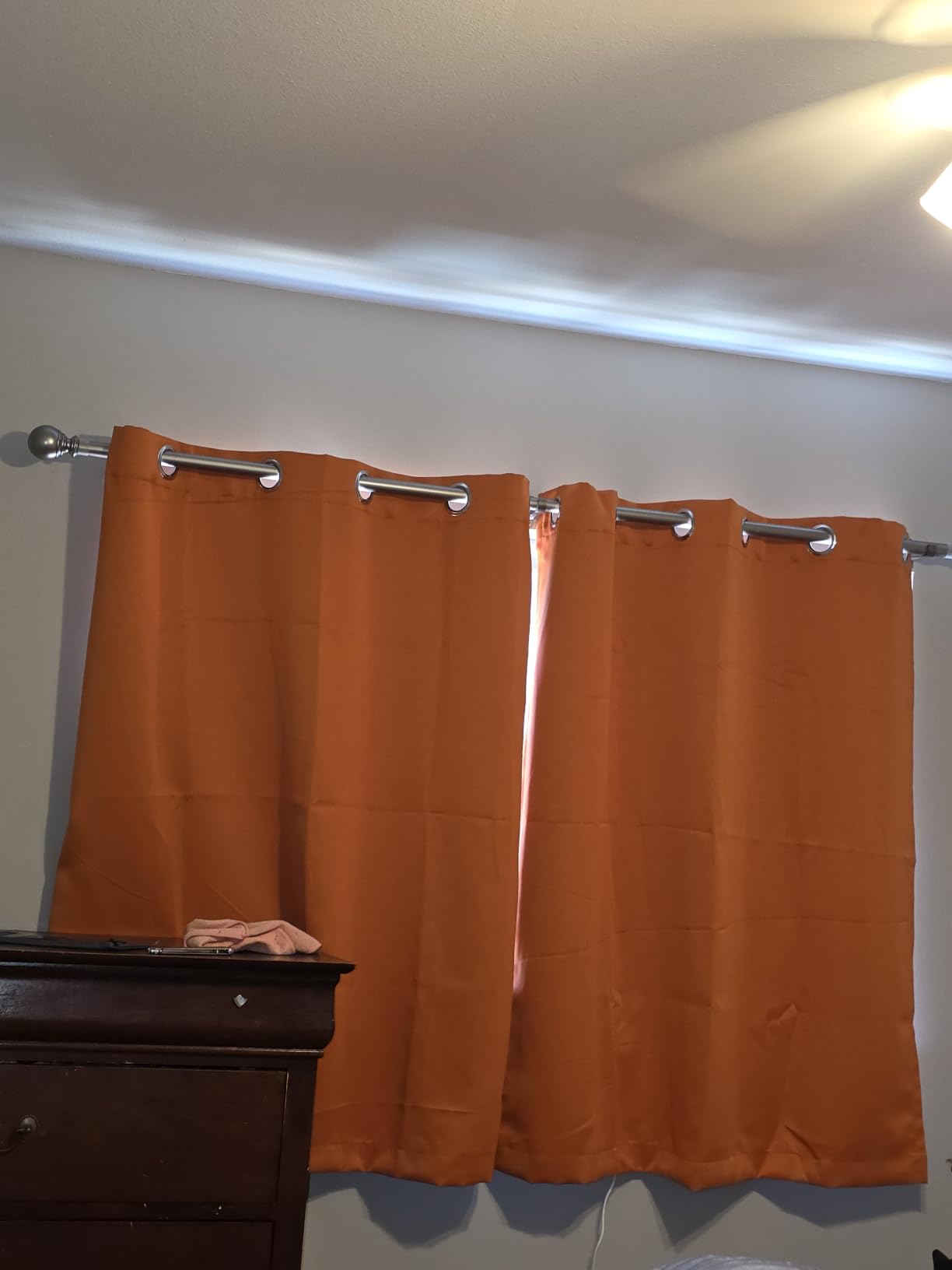 BGment Thermal Insulated 100% Blackout Curtains for Bedroom with Black Liner, Double Layer Full Room Darkening Noise Reducing Grommet Curtain (42 x 84 Inch, Pure White, 2 Panels) customer photo 1