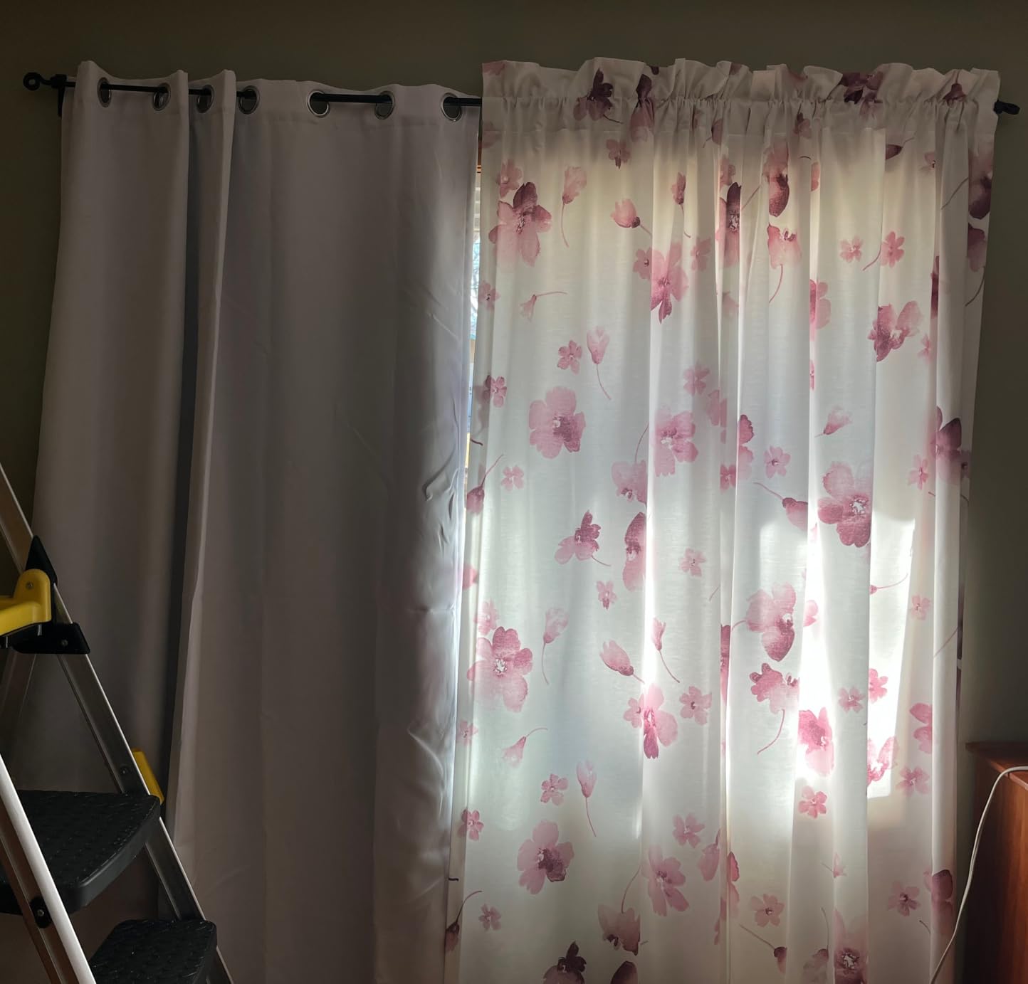 BGment Thermal Insulated 100% Blackout Curtains for Bedroom with Black Liner, Double Layer Full Room Darkening Noise Reducing Grommet Curtain (42 x 84 Inch, Pure White, 2 Panels) customer photo 2
