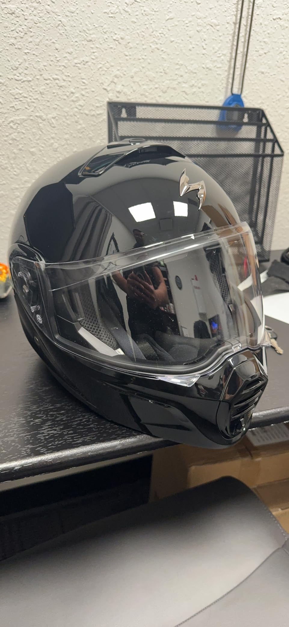 ScorpionEXO GT930 Open Full Face Transformer Adult Motorcycle Helmet Bluetooth Ready Speaker Pockets DOT ECE P/J Approved Solid (Matte Black - Large) customer photo 2