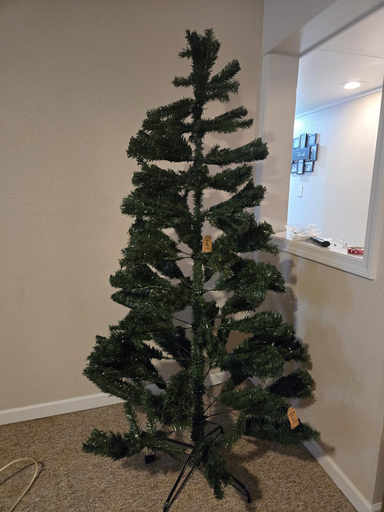 Casafield 7.5FT Realistic Green Spruce Unlit Artificial Holiday Christmas Tree with Sturdy Metal Stand customer photo 1