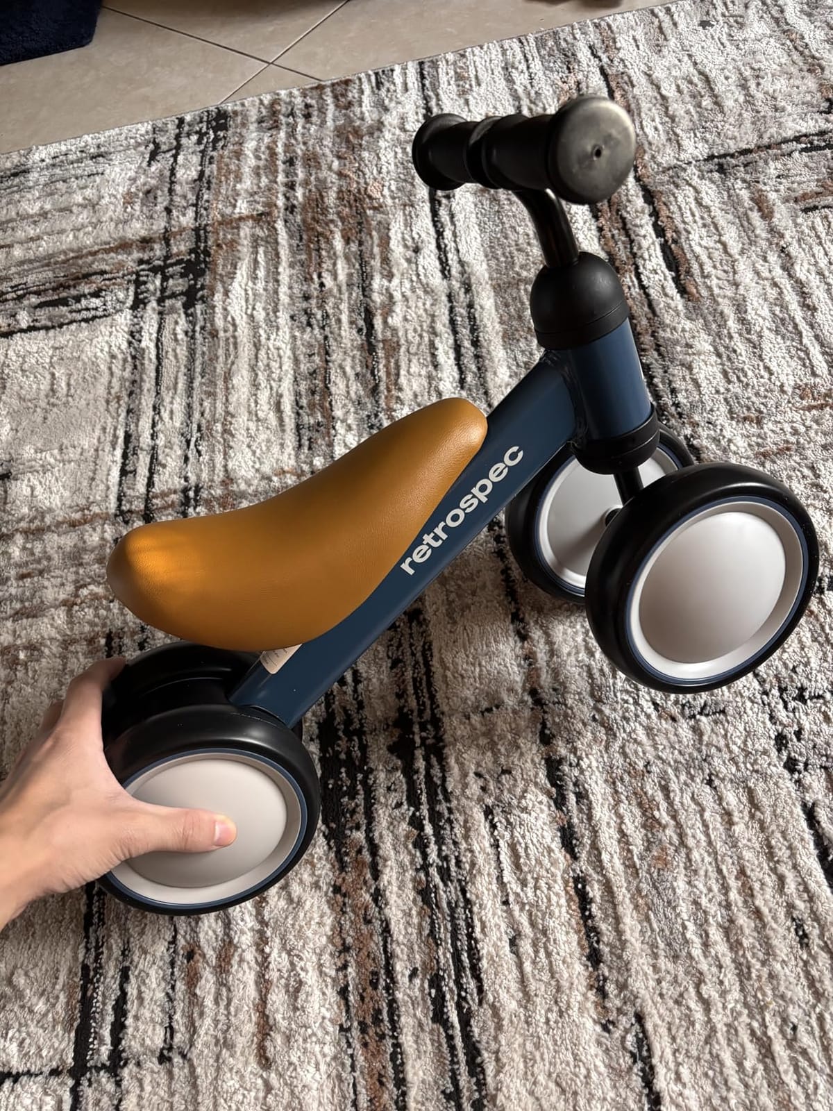 Retrospec Cricket Baby Balance Bike, 4-Wheel Ride-On Toy for Ages 12-24 Months, First Bike & Toddler Bike for 1 Year Old Boys & Girls, First Birthday Gift customer photo 2