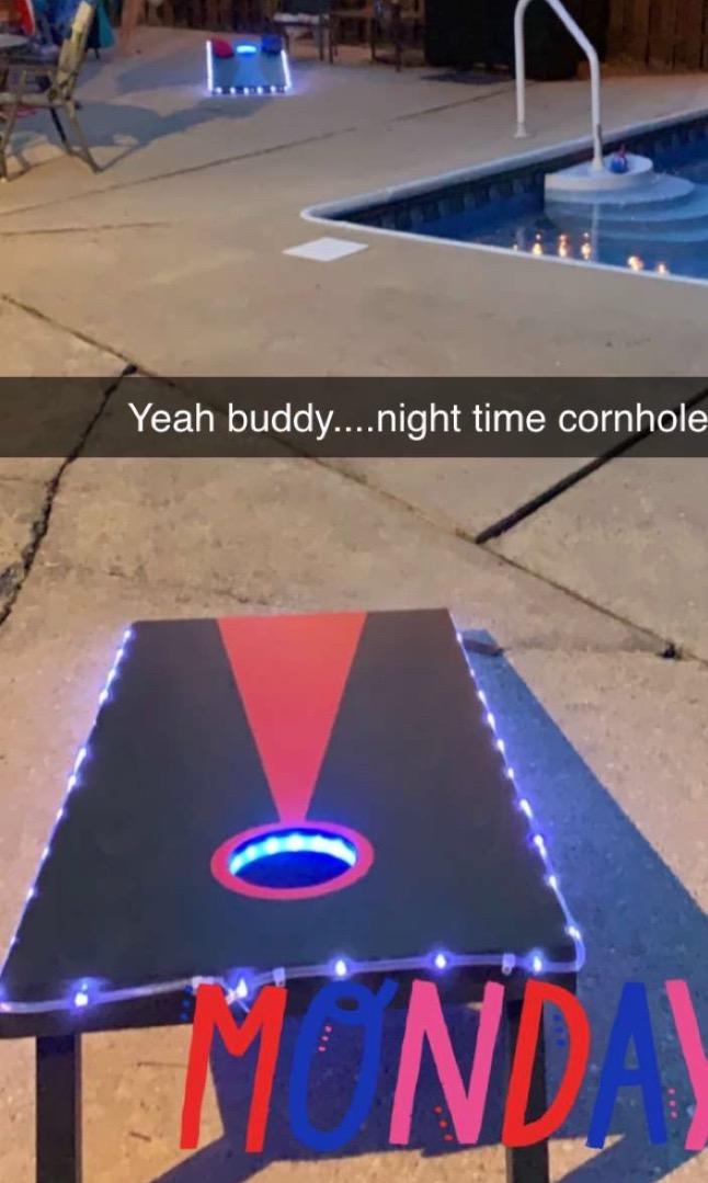 GoSports 4 x 2 ft Regulation Size Wood Cornhole Boards - 10 Vintage Wood Designs (Choose Your Style) customer photo 1