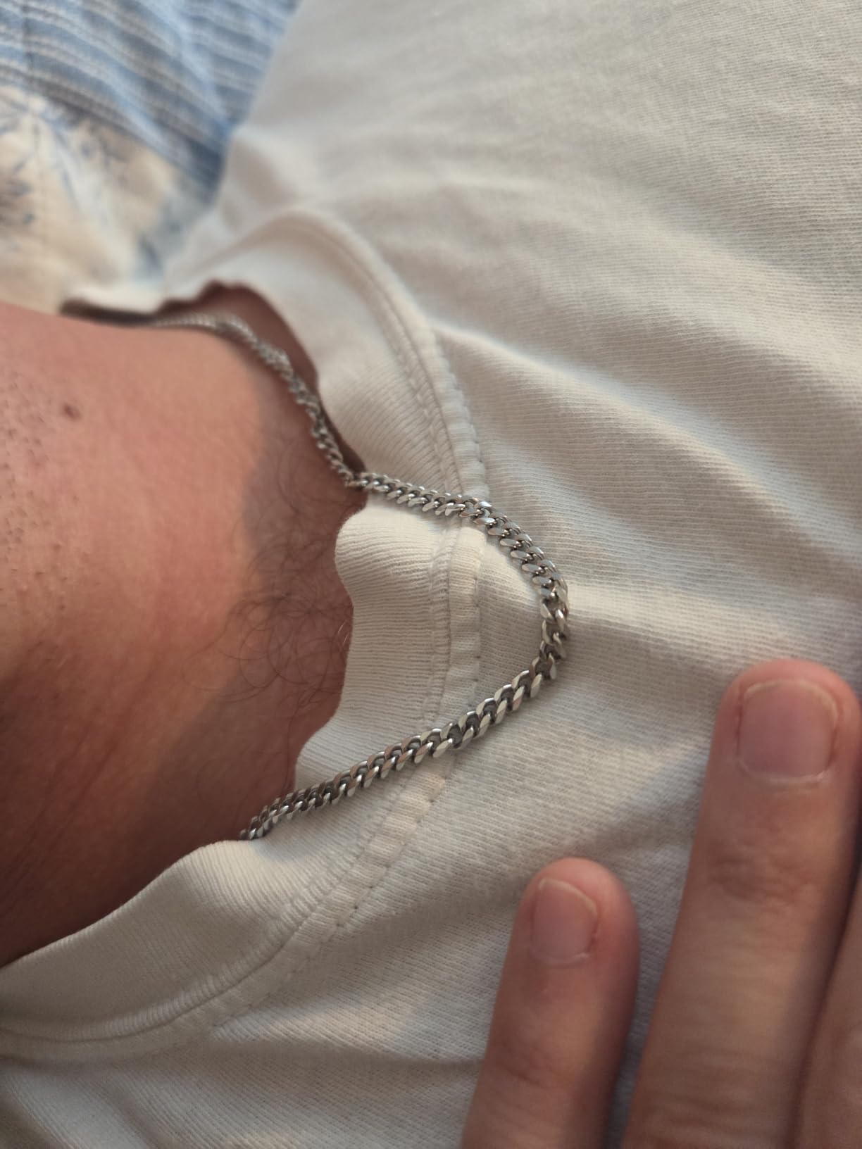3.5mm Cuban Link Chains for Men Women, Stainless Steel Necklace customer photo 1
