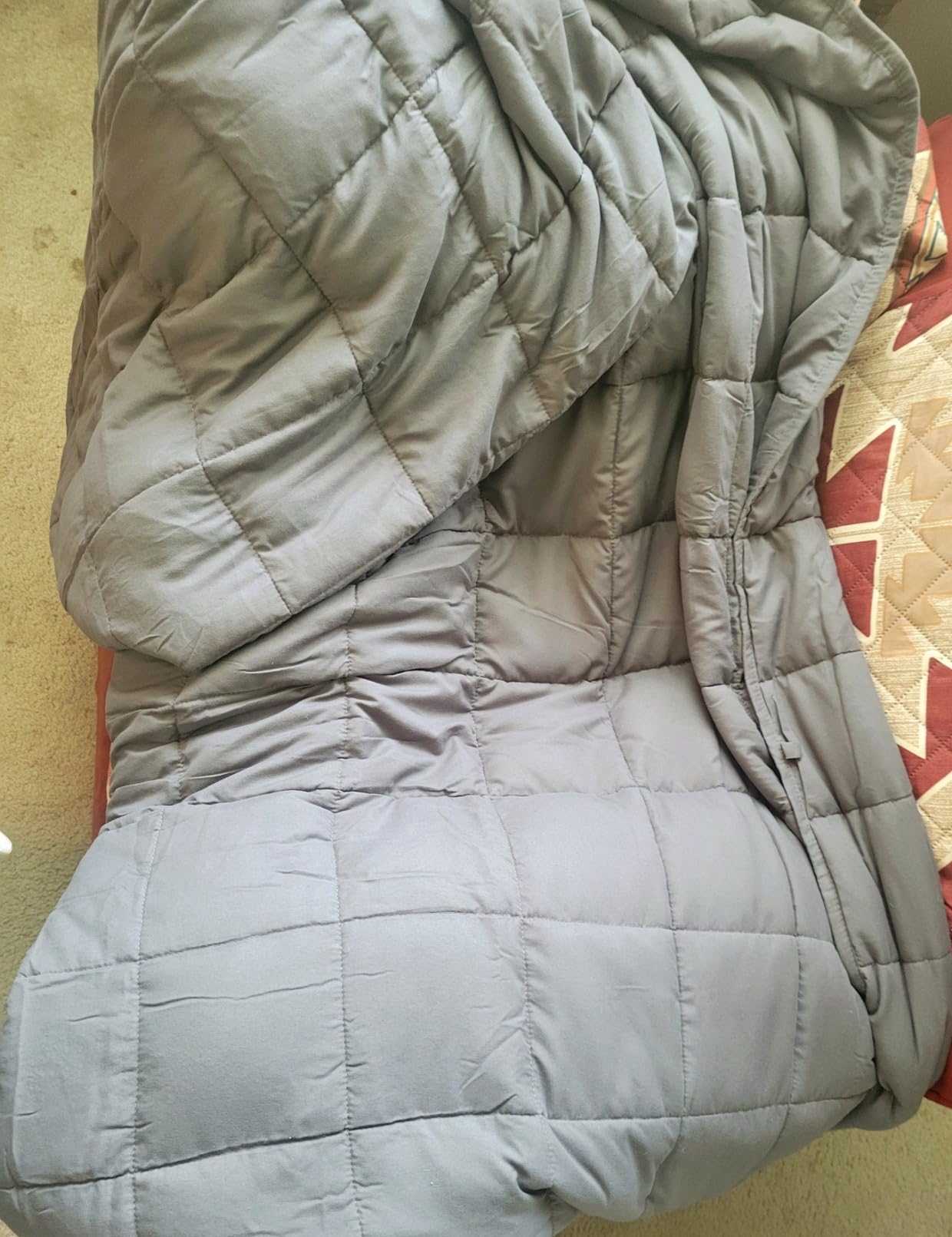 L'AGRATY Weighted Blanket for Adults 15lbs, 48