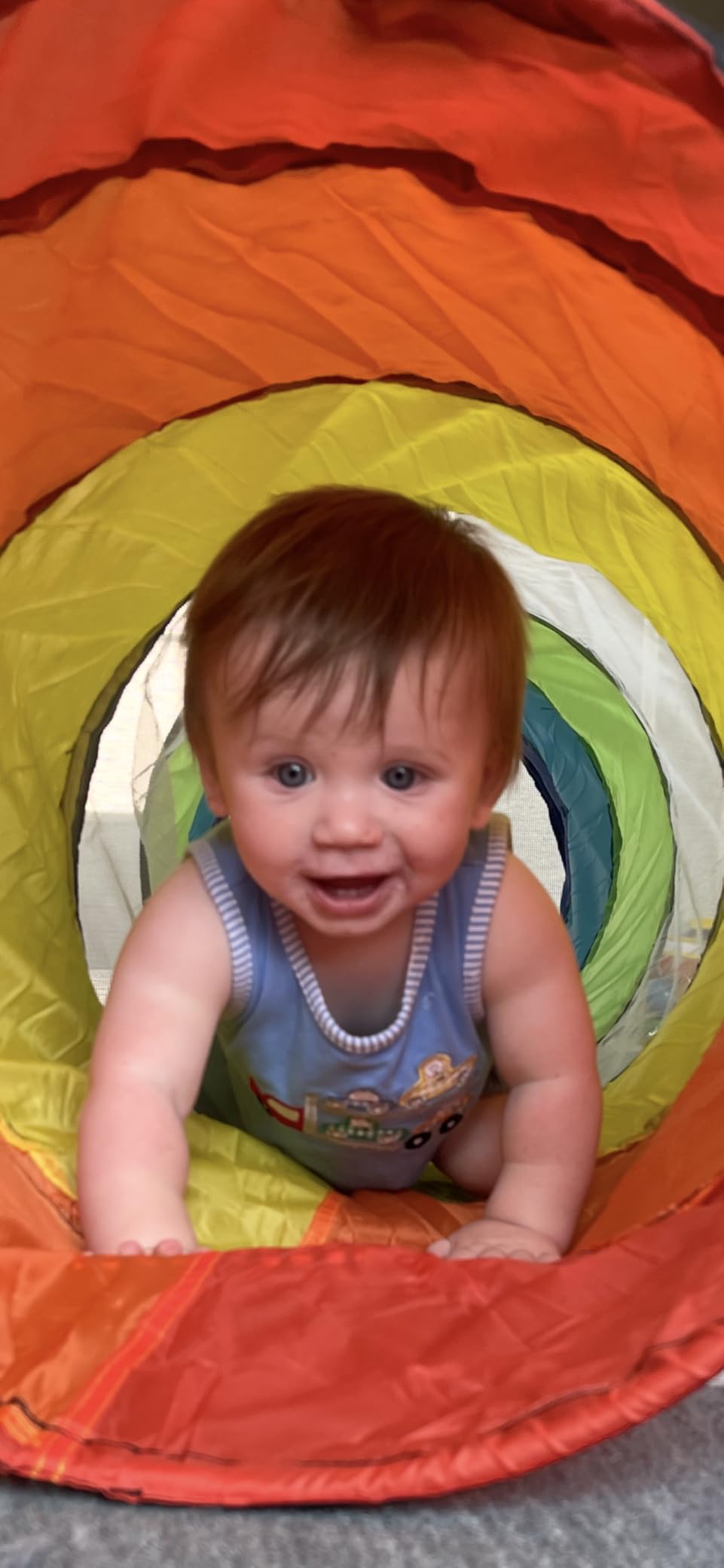 Kids Play Tunnel Tent for Toddlers, Colorful Pop Up Crawl Tunnel Toy for Baby or Pet with Breathable Mesh, Collapsible Gift for Boy and Girl Play Tunnel Indoor and Outdoor Game customer photo 1