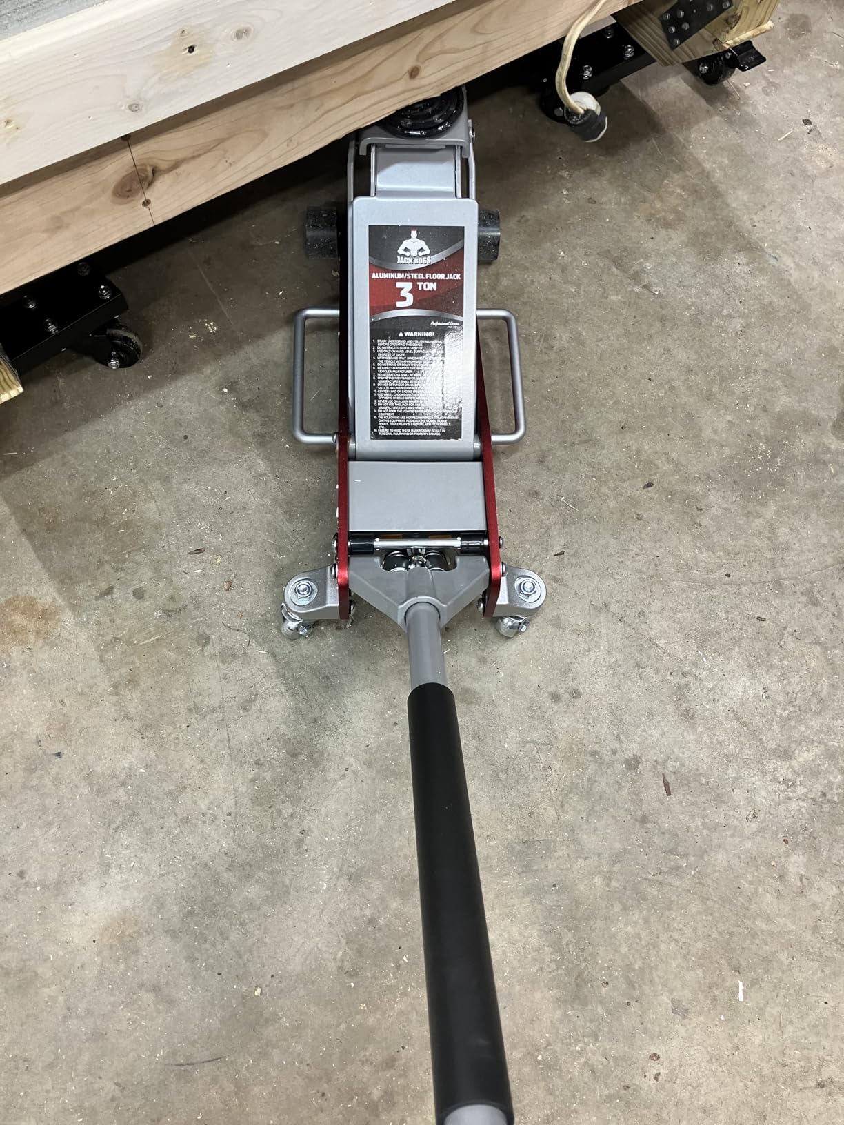 Jack Boss 3 Ton Low Profile, Aluminum and Steel Racing Floor Jack with Dual Pistons Quick Lift Pump customer photo 1