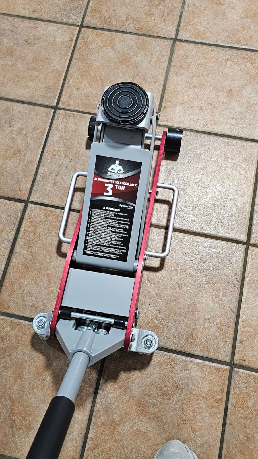 Jack Boss 3 Ton Low Profile, Aluminum and Steel Racing Floor Jack with Dual Pistons Quick Lift Pump customer photo 2