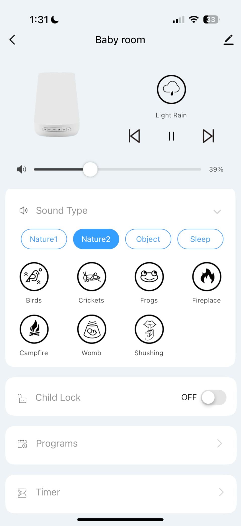 Baby Sound Machine, Momcozy White Noise Machine for Baby Sleeping with Night Light, Toddler Sleep Trainer 34 Soothing Sleep Sounds, Timer, App Remote Control, Personal Sleep Routine Alarm Clock(Blue) customer photo 2