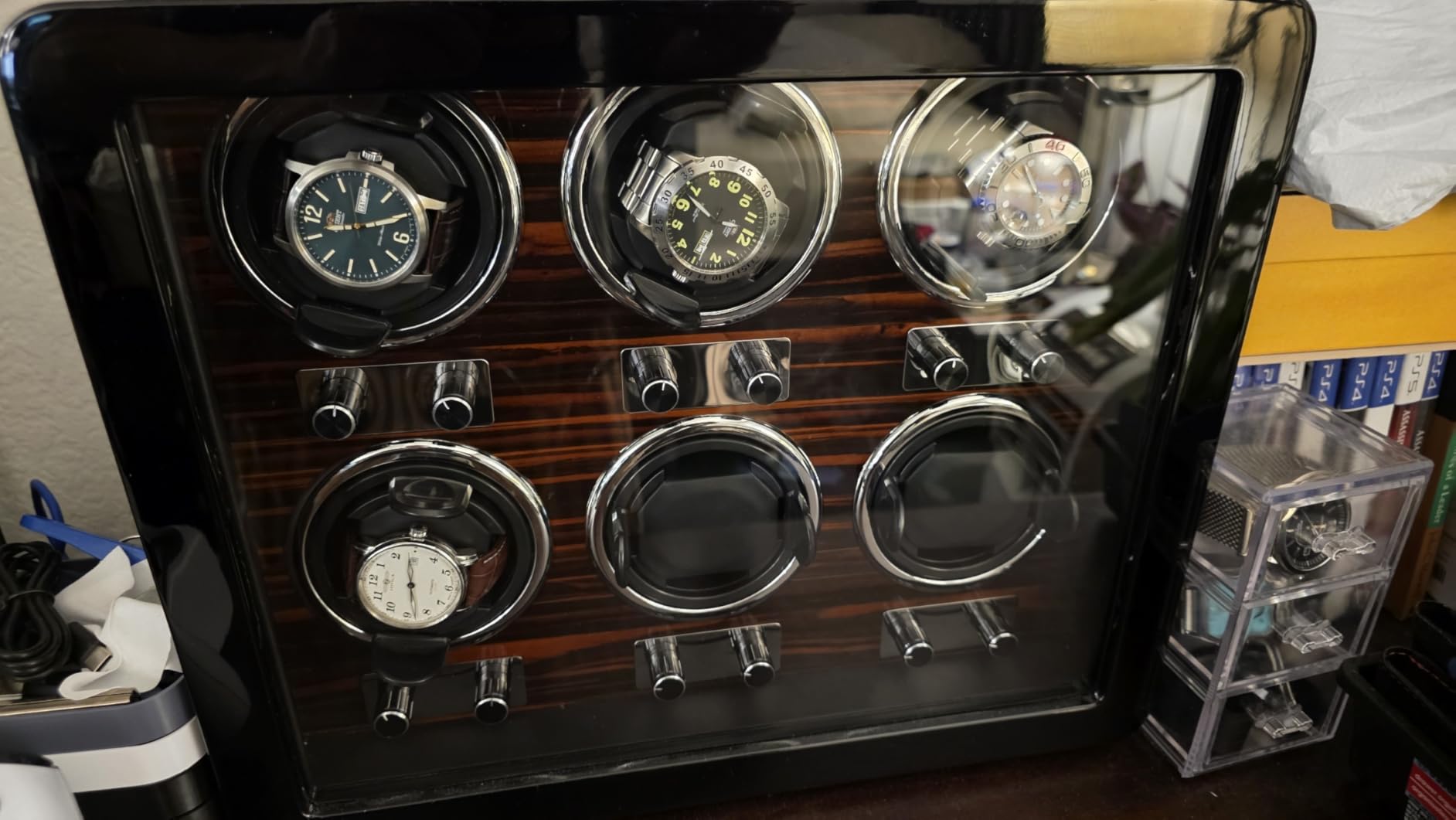 Oryx Watch Winders for 3/6 Automatic Watches Wooden Rotating Watch Case customer photo 1