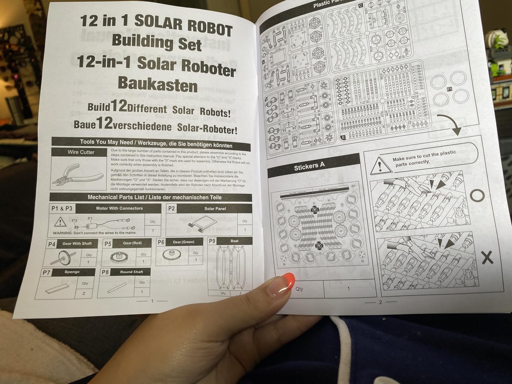 Solar Robot Kit for Kids Age 8-12, STEM Building Toys, 12-in-1 Build Your Own Robot with Solar Panel & Battery Power, Science Engineering Christmas Birthday Idea Gifts for Boy Age 8 9 10 11 12 customer photo 1