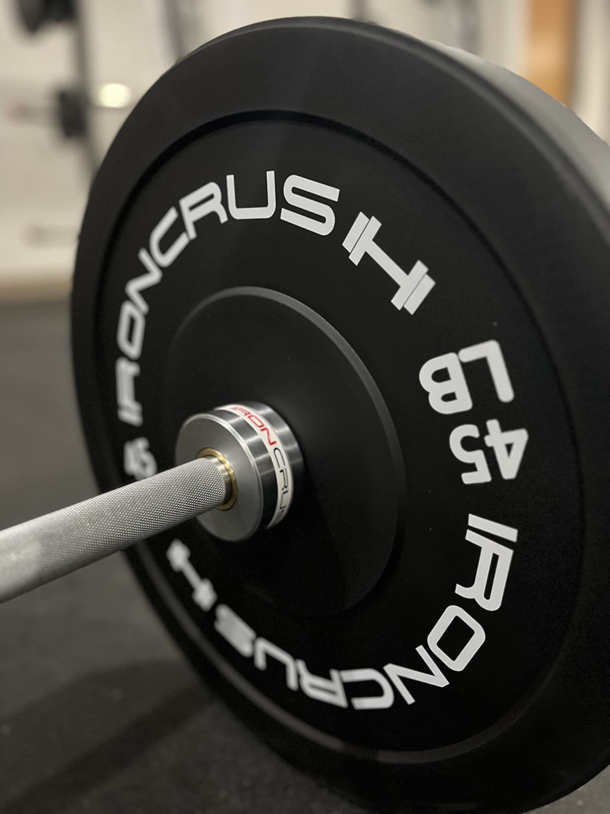 Iron Crush Olympic Barbell - Multifunction 7-Foot Weight Bar for Weightlifting, Powerlifting, 750 lbs Max Load Capacity customer photo 2