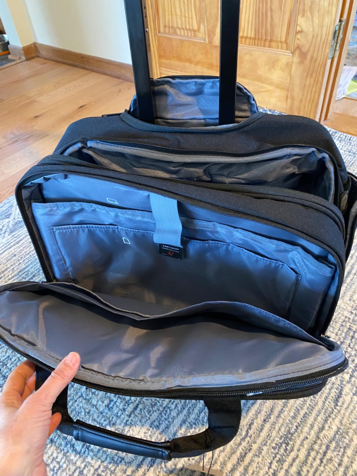 EMPSIGN 17.3 Inch Rolling Laptop Bag for Women/Men, Black | Waterproof Rolling Computer Bag, Carry-on Briefcase with Wheels, Personal Item Suitcase for Travel/Work/Business customer photo 2