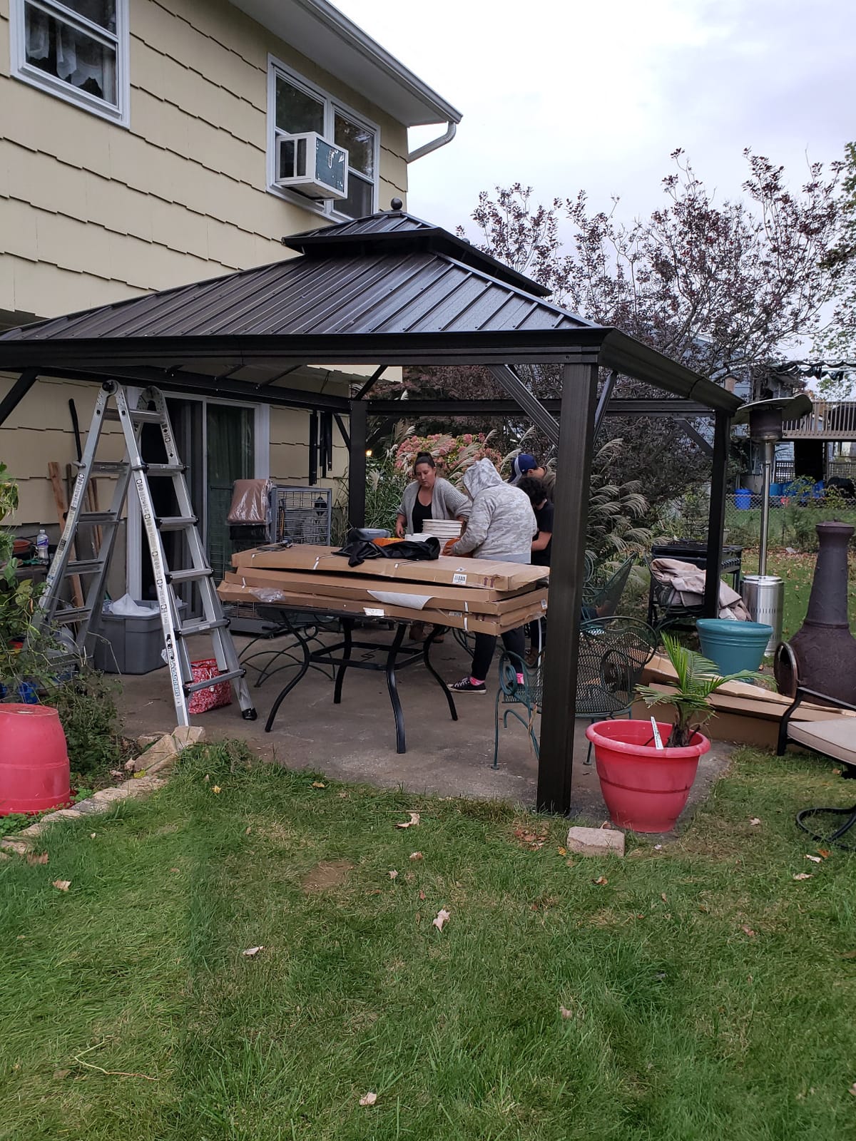 PURPLE LEAF Outdoor Hardtop Gazebo 10' x 12' Bronze Metal 4.7