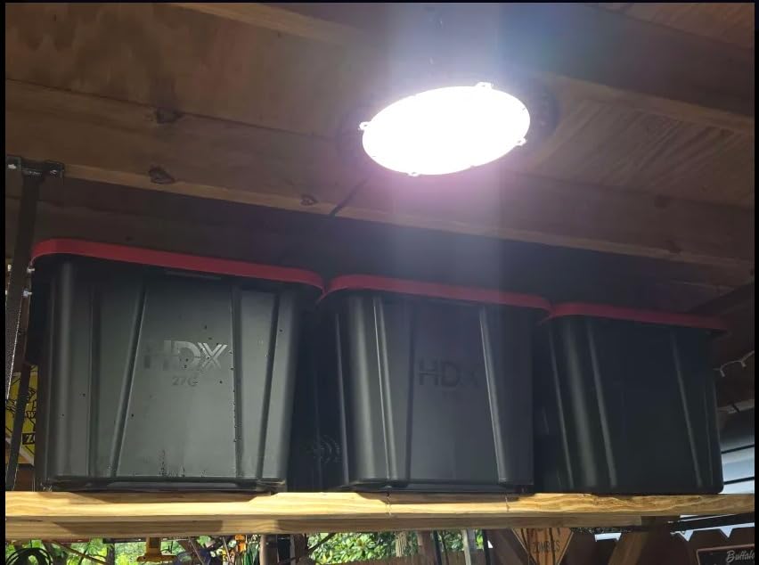 HyLoft Adjustable Garage Ceiling Mount Storage Rack Kit, Ceiling Shelving Mounts, 34 in. x 26 in., 80844-10, Hammertone customer photo 1