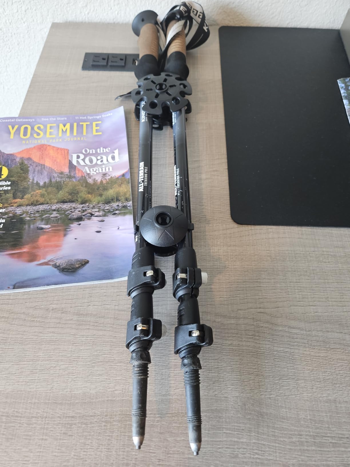 Trekking Poles 7075 Aluminum Lightweight Hiking Sticks | Natural Cork Grip, EVA Support, Flip Lock System, Terrain Accessories, Hiking & Walking Trails customer photo 2