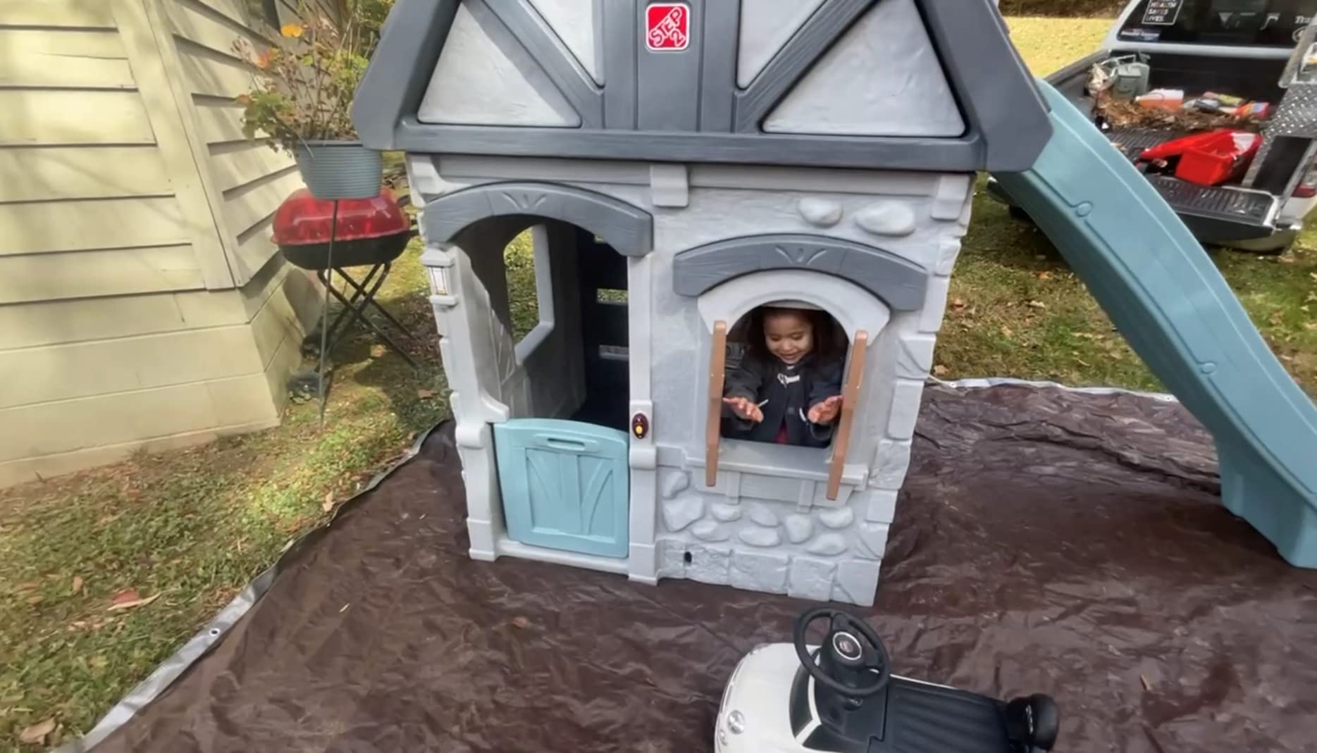 Step2 Enchanting Adventures 2-Story Kids Playhouse, Outdoor Playhouse with Kitchenette & Slide, Rock Climbing Wall, Made of Durable Plastic, For Toddlers 4-8 Years Old customer photo 1