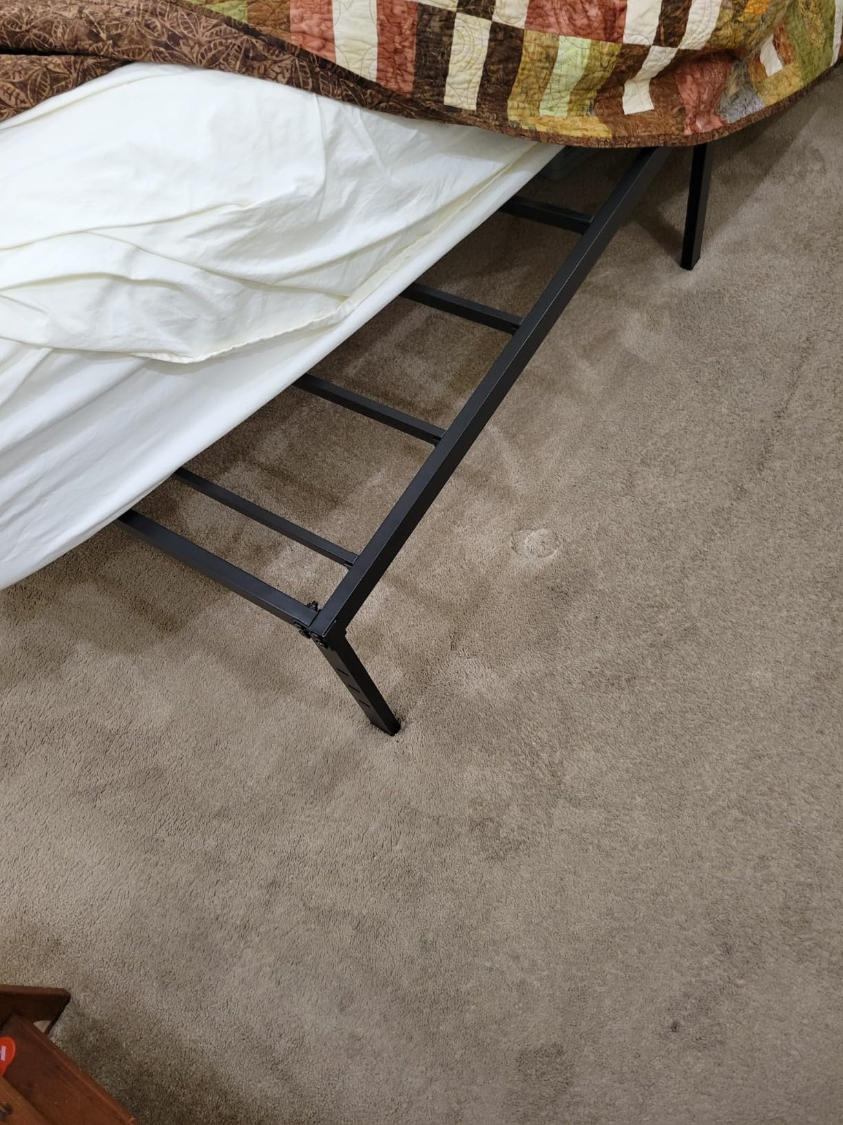 Upcanso 16 Inch Queen Bed Frame No Box Spring Required Metal Platform | Queen Size Bed Frames with 14 Inch Storage, 3,500 lbs Heavy Duty Steel Slats Support, Easy Assembly Mattress Foundation customer photo 1