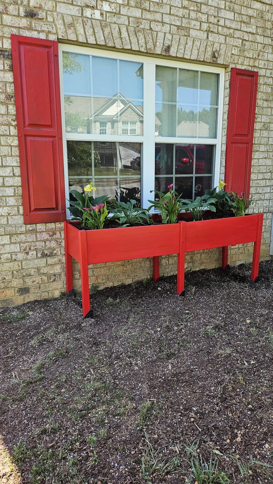 MIXC 331 lb Capacity Wooden Raised Garden Bed with Legs, 48x24x31 in. Elevated Reinforced Large Planter Box for Vegetable Flower Herb Outdoors - Beam and Column Structure - Unmatched Strength Outlast customer photo 2