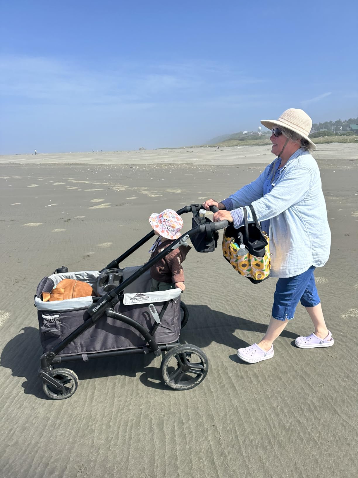 Baby Trend Expedition 2-in-1 Push/Pull Wagon with Canopy, Liberty Midnight | Choose Between Car Seat Adapter or Built-In Seating for 2 Children customer photo 1