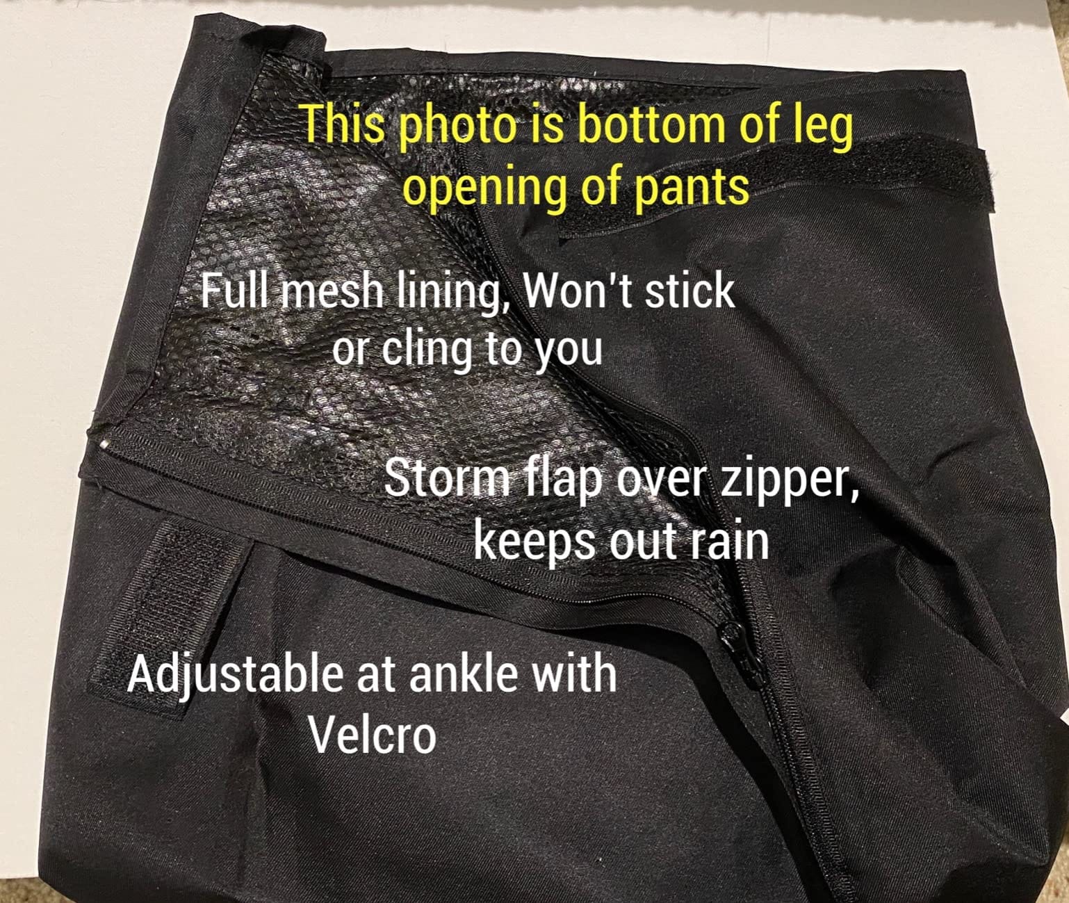 iCreek Men's Rain Pants Waterproof Breathable Lightweight Rain Over Pants customer photo 1