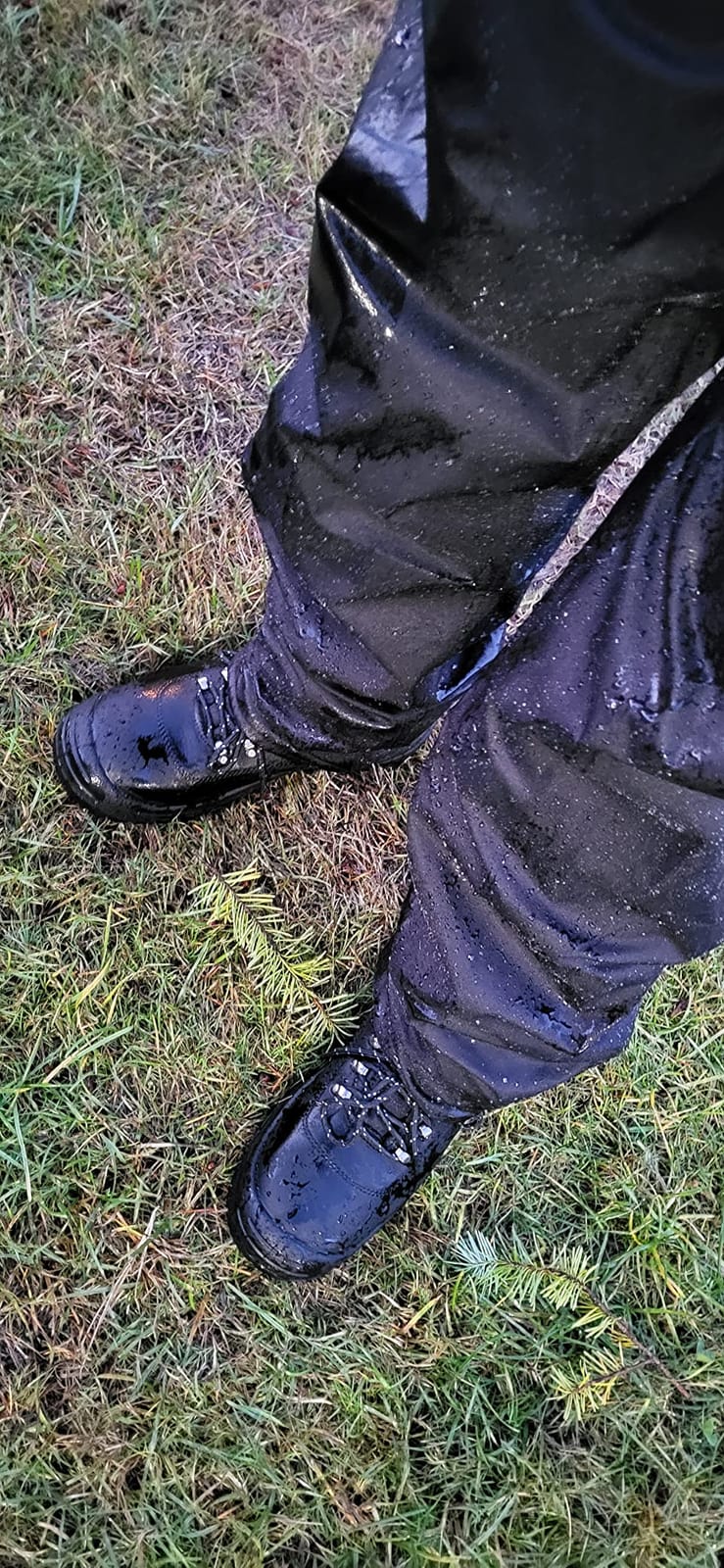 iCreek Men's Rain Pants Waterproof Breathable Lightweight Rain Over Pants customer photo 2