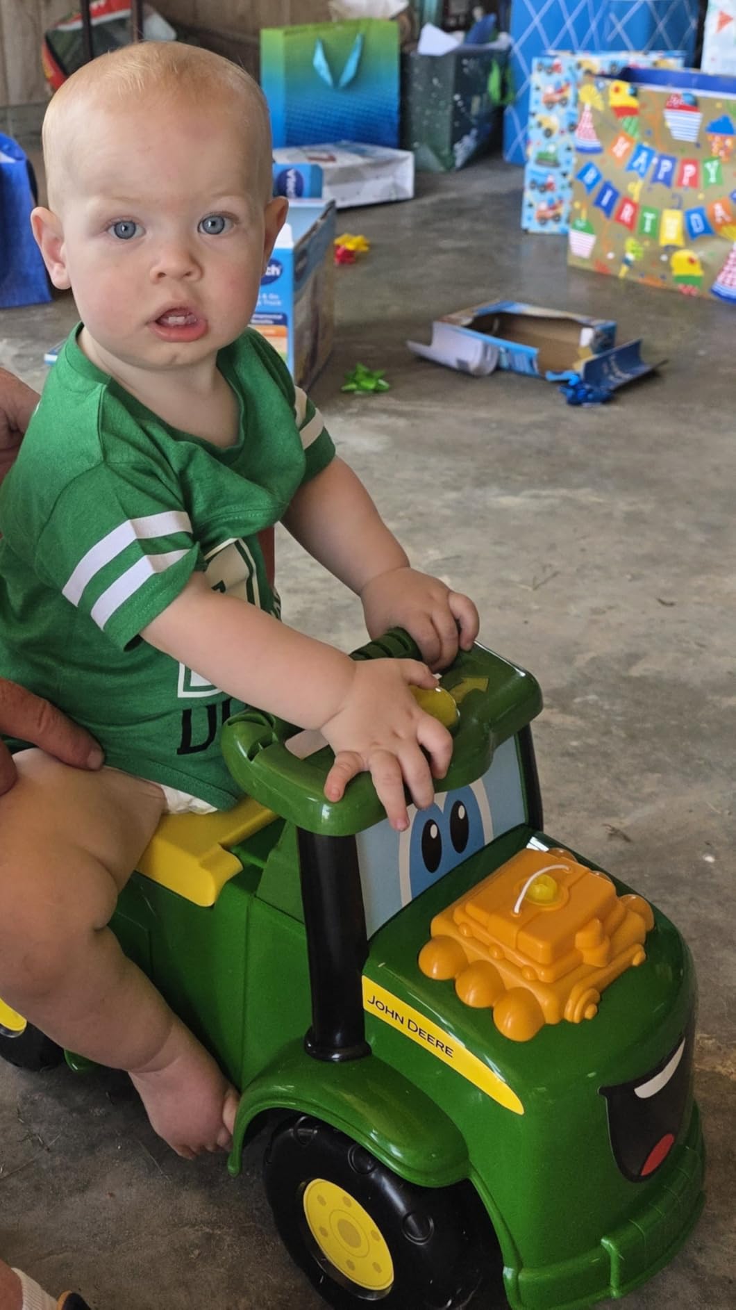 John Deere Ride On Johnny Tractor Take Apart Engine Ages 12M+ | Toddler Ride-On Toy, Lights And Sounds, Take-Apart Engine, Hidden Storage Seat, Ages 12 Months+ customer photo 1
