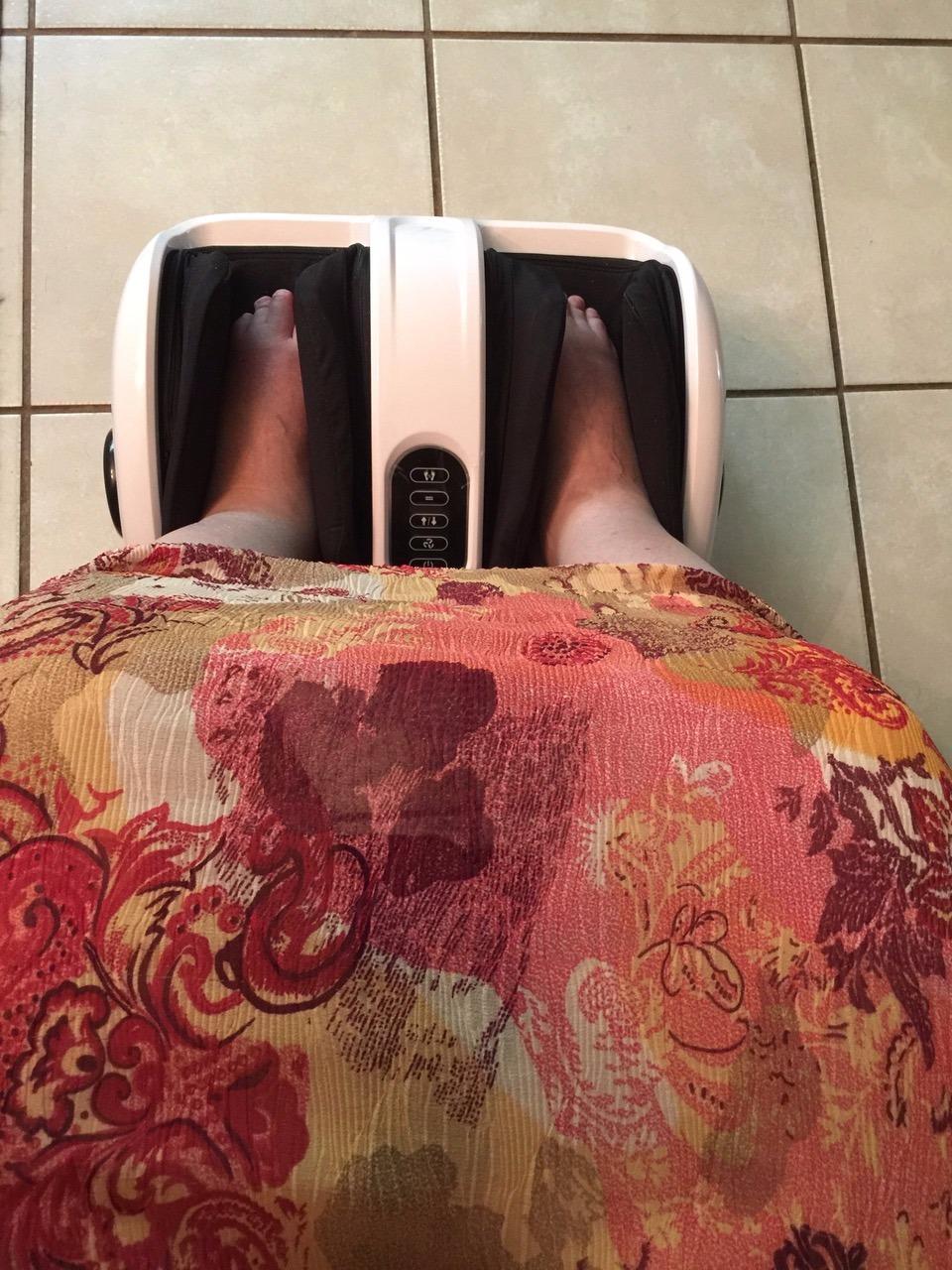 Cloud Massage Shiatsu Foot Massager with Heat, Standard Size, White | Deep Kneading & Compression, Adjustable Intensity, Multi-Mode Leg and Foot Massager with Remote Control, Anti-Slip Base customer photo 2