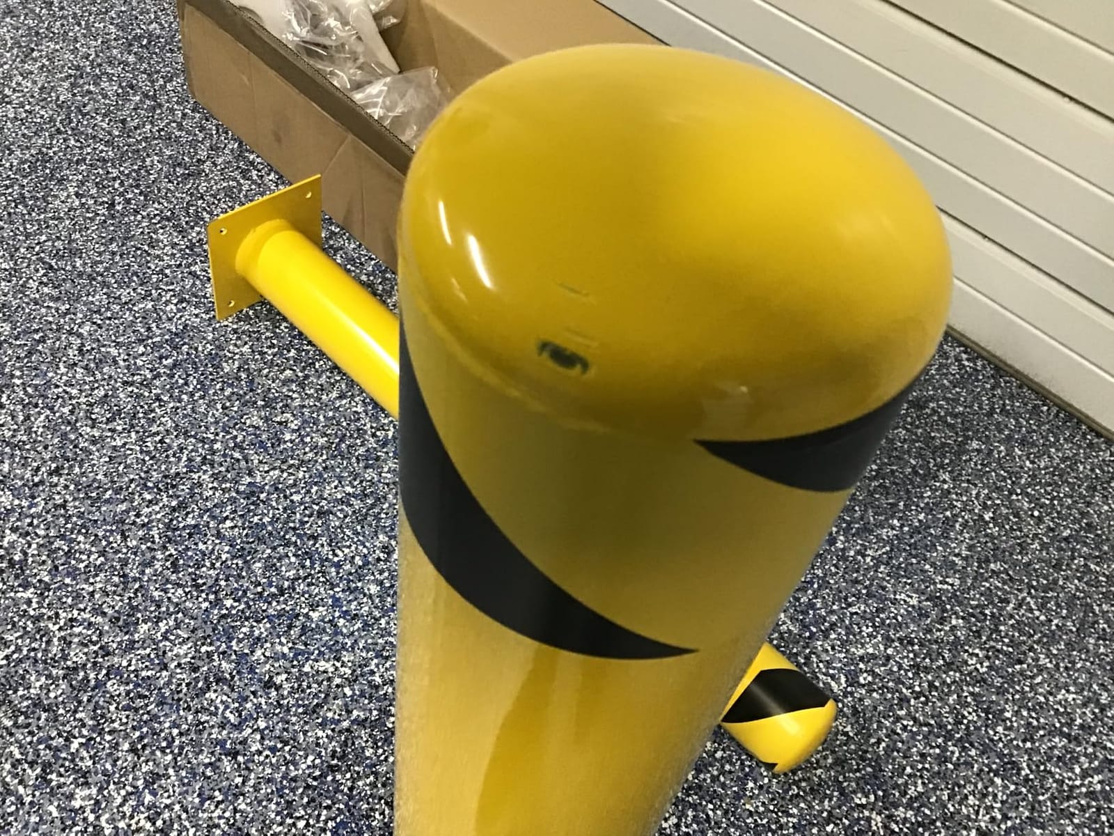 VEVOR Safety Bollard, 48 Inch Height Bollard Post, 4.5 Inch Diameter Steel Pipe Safety Bollard Post, Yellow Steel Bollard, Steel Safety Bollard with 8 Anchor Bolts, Perfect for Traffic-Sensitive Area customer photo 2