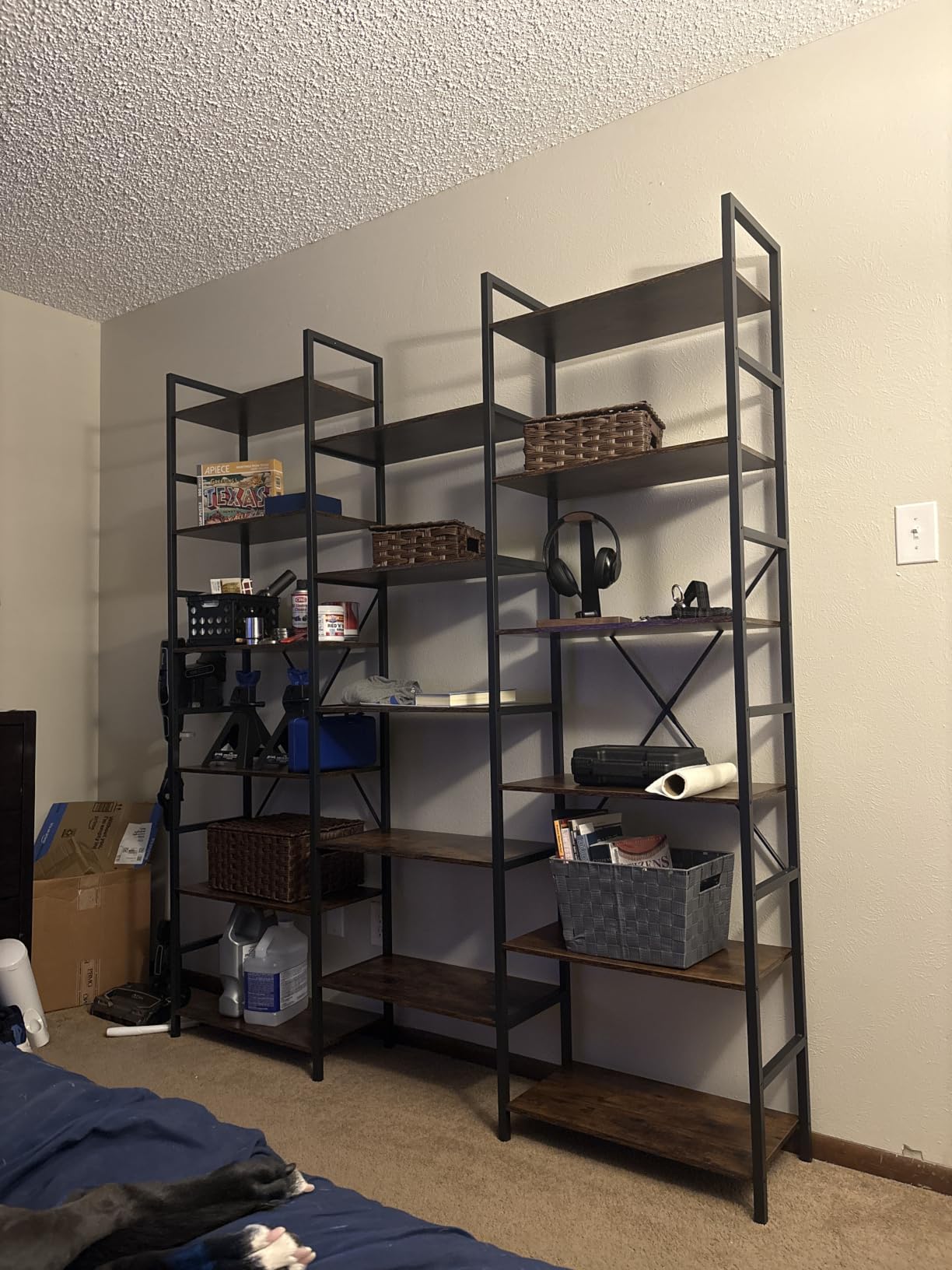 IRONCK Bookshelves 6 Tiers Triple Wide Industrial Bookshelf, Large Etagere Bookshelf Open Display Shelves with Metal Frame for Living Room Bedroom Home Office customer photo 1