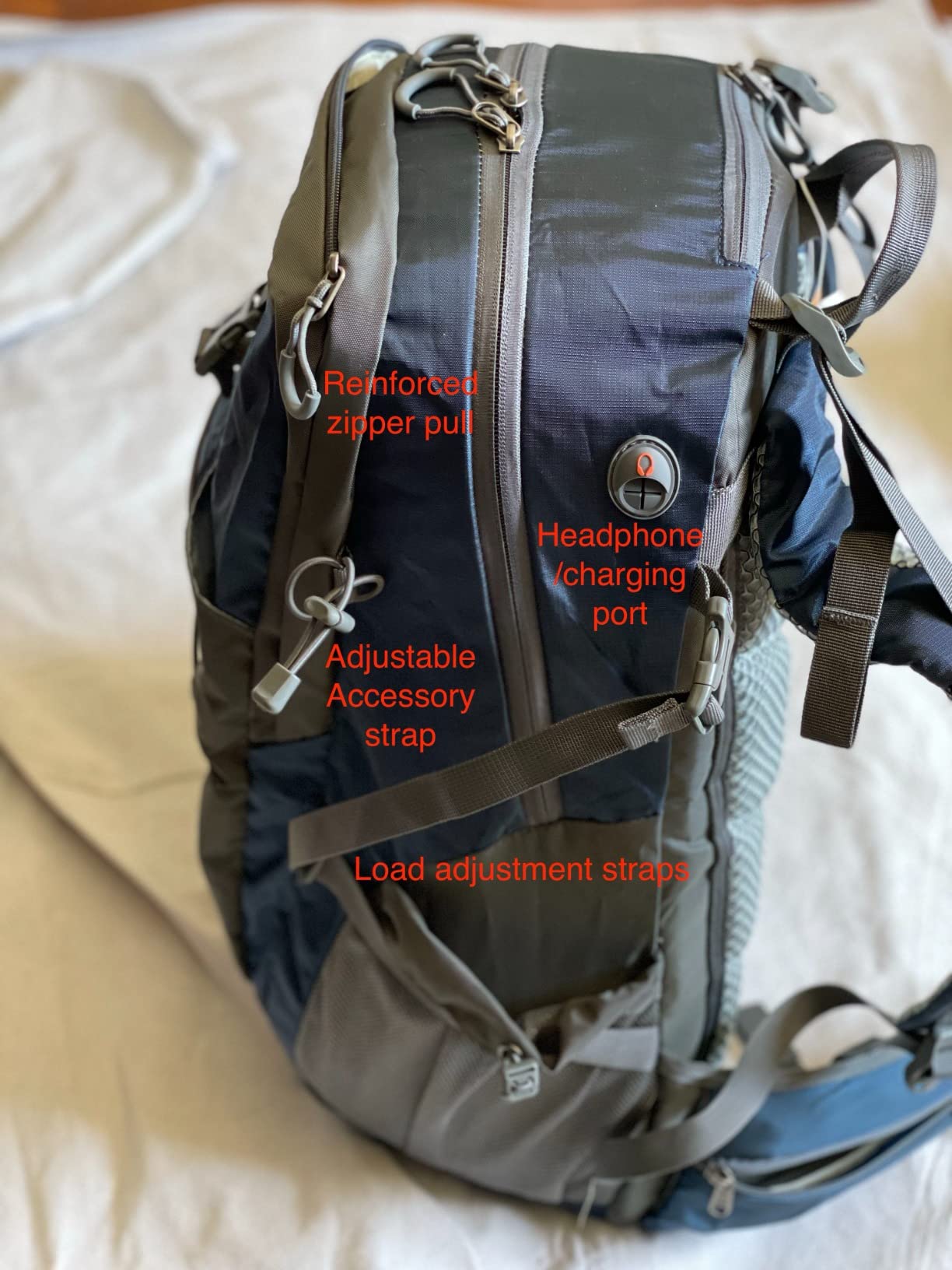 Maelstrom 40L Hiking Backpack, Lightweight Camping Daypack with Rain Cover | Water-Resistant Rip-Stop Nylon, Wet/Dry Separation, Multi-Pockets, Survival Whistle. Ideal For Men, Women, Travel, Trekking customer photo 2