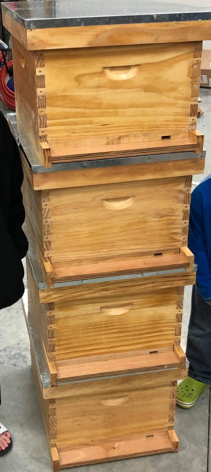 Honey Lake 8-Frame Beehive Complete Bee Hive Boxes Starter Kit Dipped in Beeswax Includes Beehive Frames and Waxed Foundations Sheets (1 Deep Brood Bee Box & 1 Medium Super Box) customer photo 1