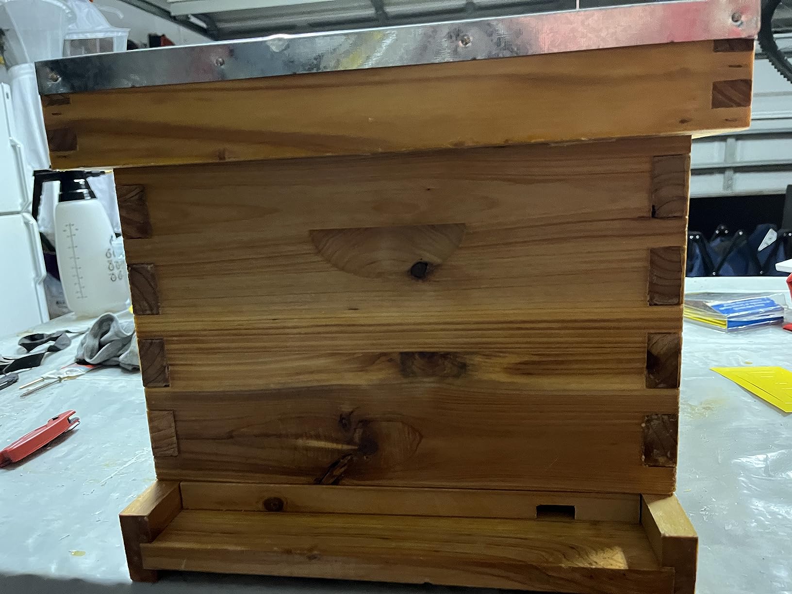 Honey Lake 8-Frame Beehive Complete Bee Hive Boxes Starter Kit Dipped in Beeswax Includes Beehive Frames and Waxed Foundations Sheets (1 Deep Brood Bee Box & 1 Medium Super Box) customer photo 2