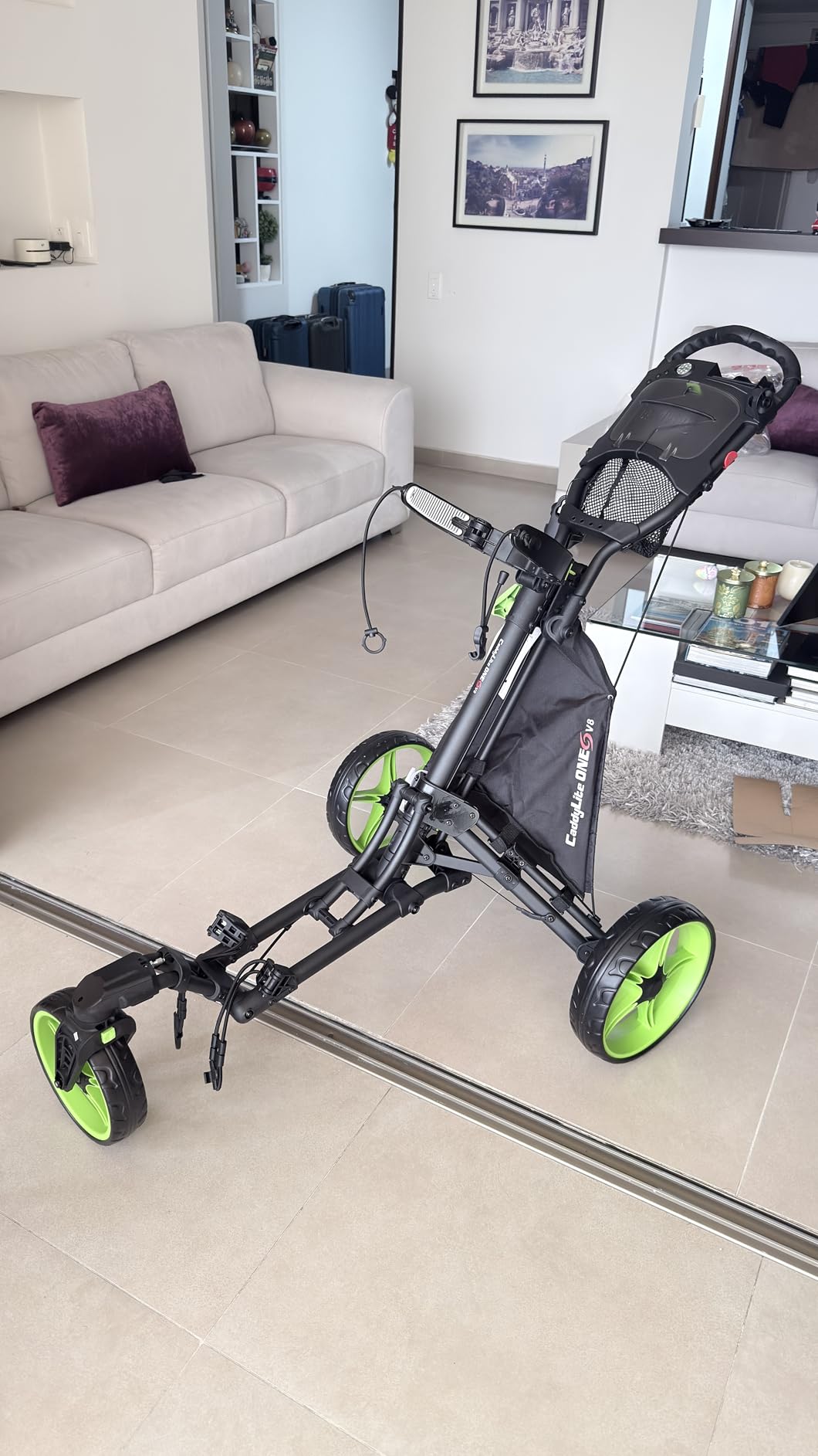 Caddytek CaddyLite ONE-Swivel V8 Golf Push Cart - 3 Wheel with One-Click Folding, 360° Swivel Front Wheel customer photo 2