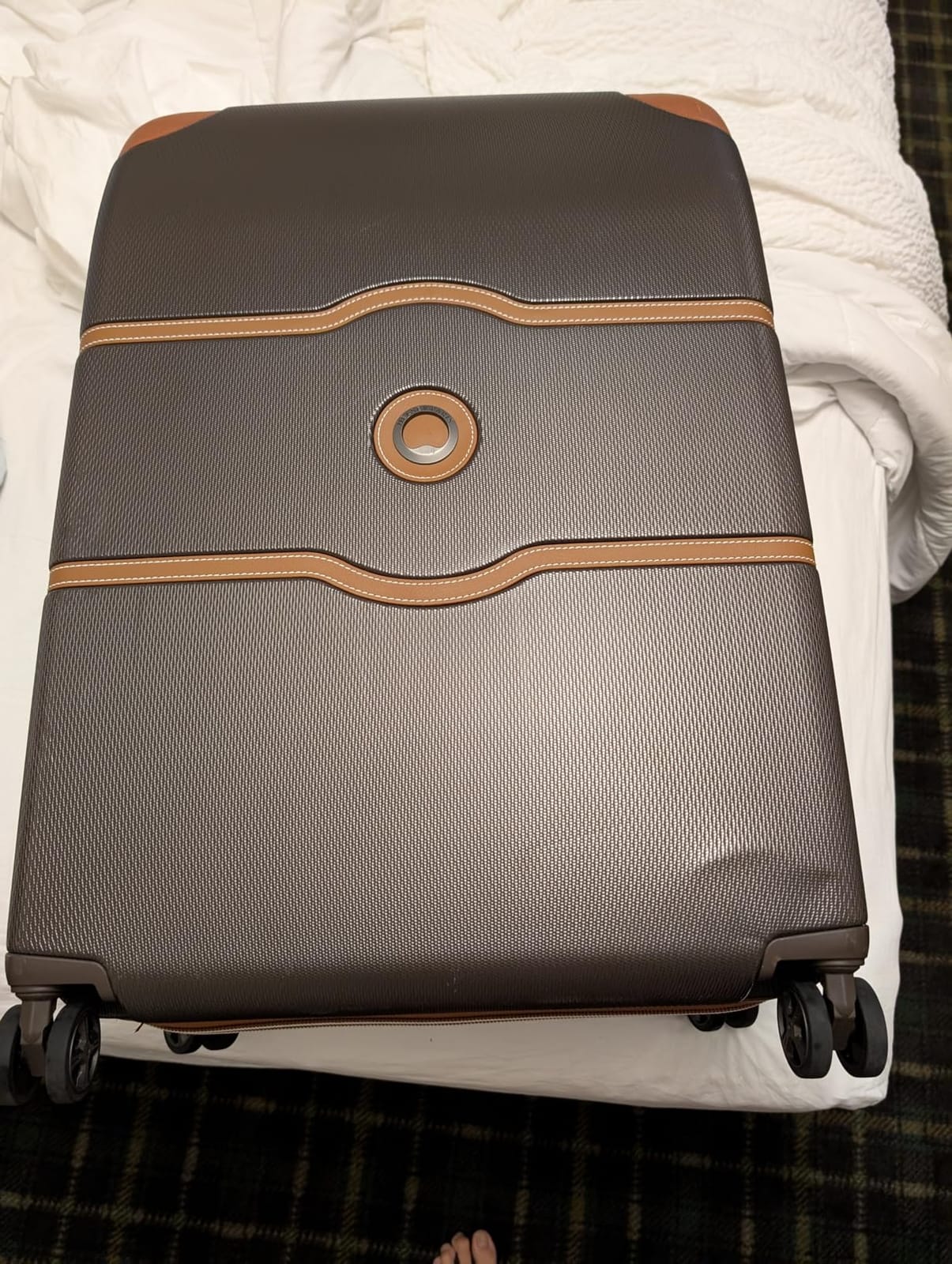 DELSEY PARIS Chatelet Air 2.0, 28 Inch Checked Luggage, Chocolate Brown | Checked-In Suitcase, Hardside, Lightweight Polycarbonate, Spinner Wheels, TSA Lock customer photo 2