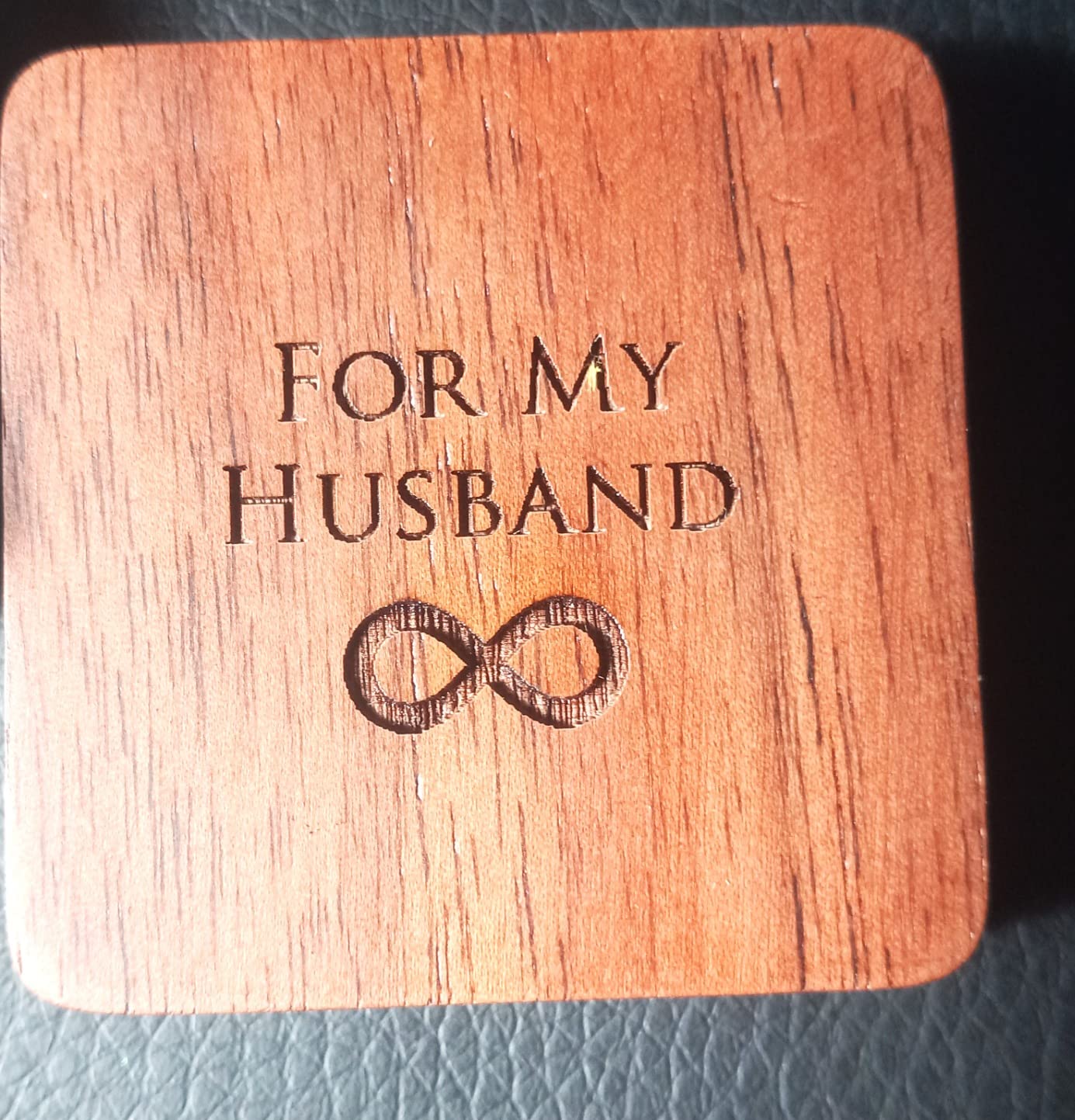 Cufflinks with Engraved Wood Gift Box customer photo 2