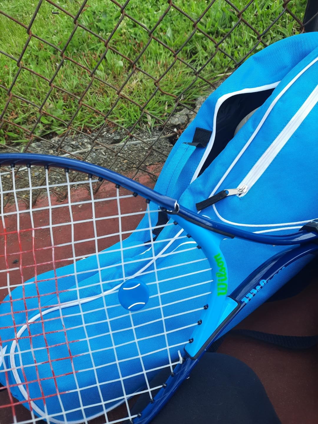 Wilson US Open Jr Tennis Racket, for Kids, Aluminium, Blue/Green, 21 customer photo 2
