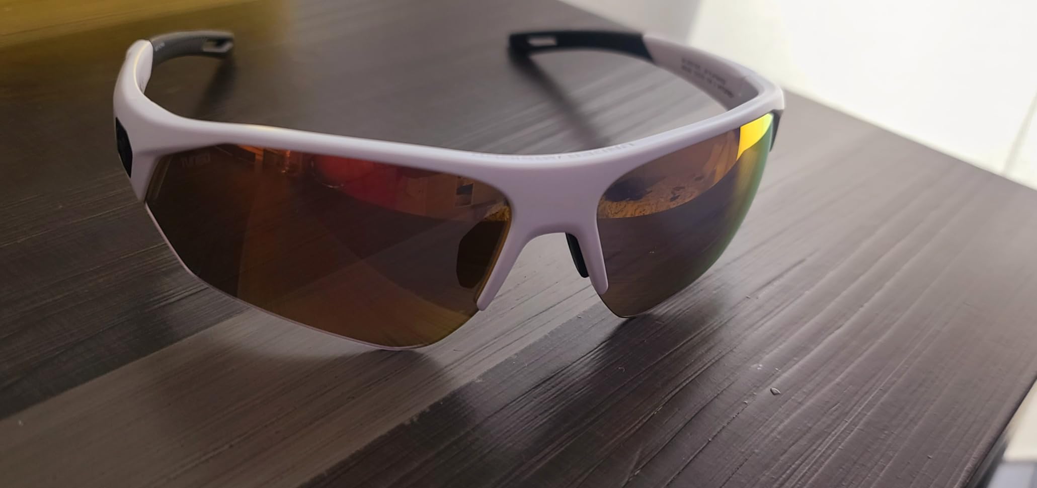 Under Armour Men's Playmaker Wrap Sunglasses, Matte White/Black, 72mm customer photo 1
