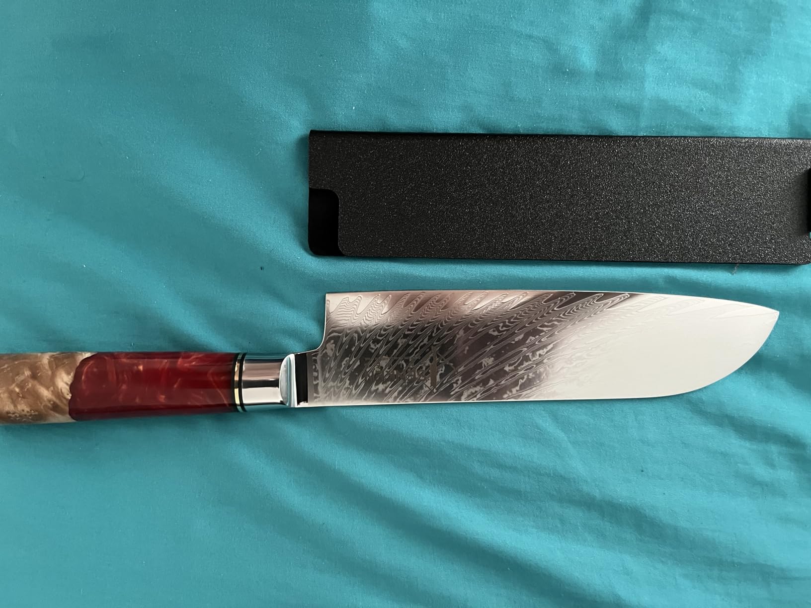 SENKEN 7-Piece Damascus Kitchen Knife Set - Tsunami Collection - 67-Layer Japanese VG10 Steel - Chef's Knife, Cleaver, Santoku, Bread, Boning, & More customer photo 1
