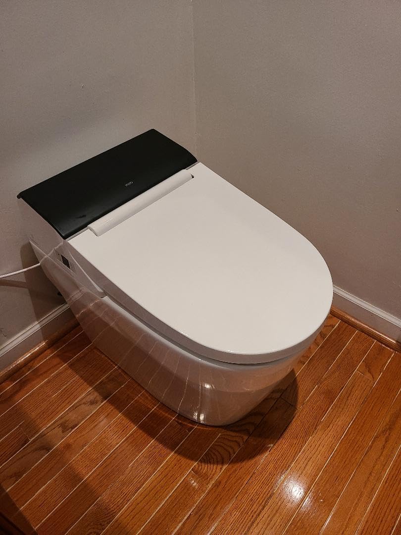 VOVO TCB-8100W Smart Bidet Toilet for bathrooms, One Piece Integrated Toilet with bidet built in, Auto Dual Flush, LED Light, Heated Seat, Warm Water Made in Korea - Elongated customer photo 2