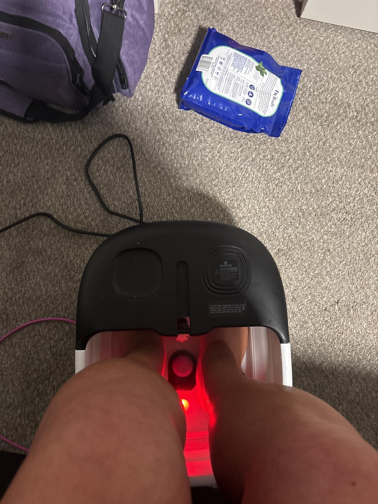 Medical king Foot Spa with Heat and Massage and Jets Includes A Remote Control A Pumice Stone Collapsible Massager with Bubbles and Vibration customer photo 1