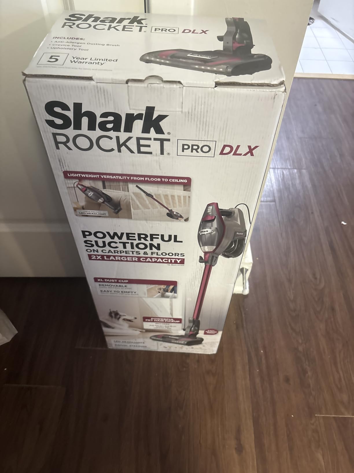 Shark Rocket Pro DLX Corded Stick Vacuum, XL Cup, Handheld, Fuchsia, HV371 | Deep Carpet Cleaning, Pet Hair Pickup, LED Headlights, Swivel Steering, Low-Profile Reach, Crevice and Upholstery Tools customer photo 1