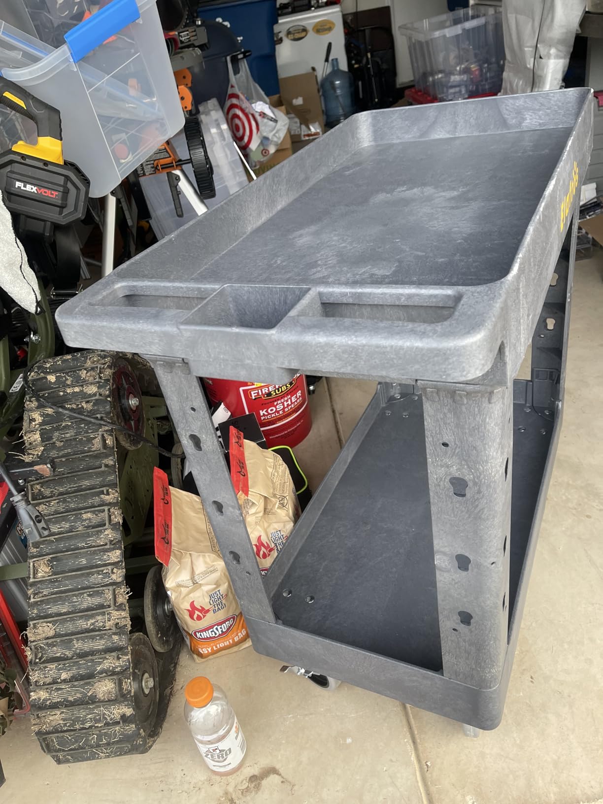 2-Tier Utility Rolling Cart, 34 x 17 in, 5