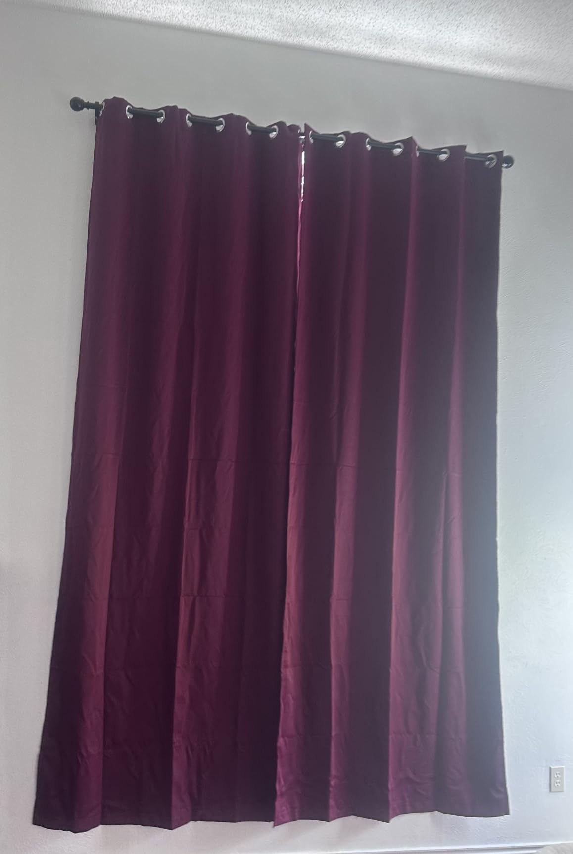 ChrisDowa 100% Blackout Curtains for Bedroom 63 Inch Long with Black Liner | 2 Thick Layers, Thermal Insulated, Grommet, Window Treatment, Living Room Drapes, 2 Panels Set, Light Grey, 42 x 63 Inch customer photo 1