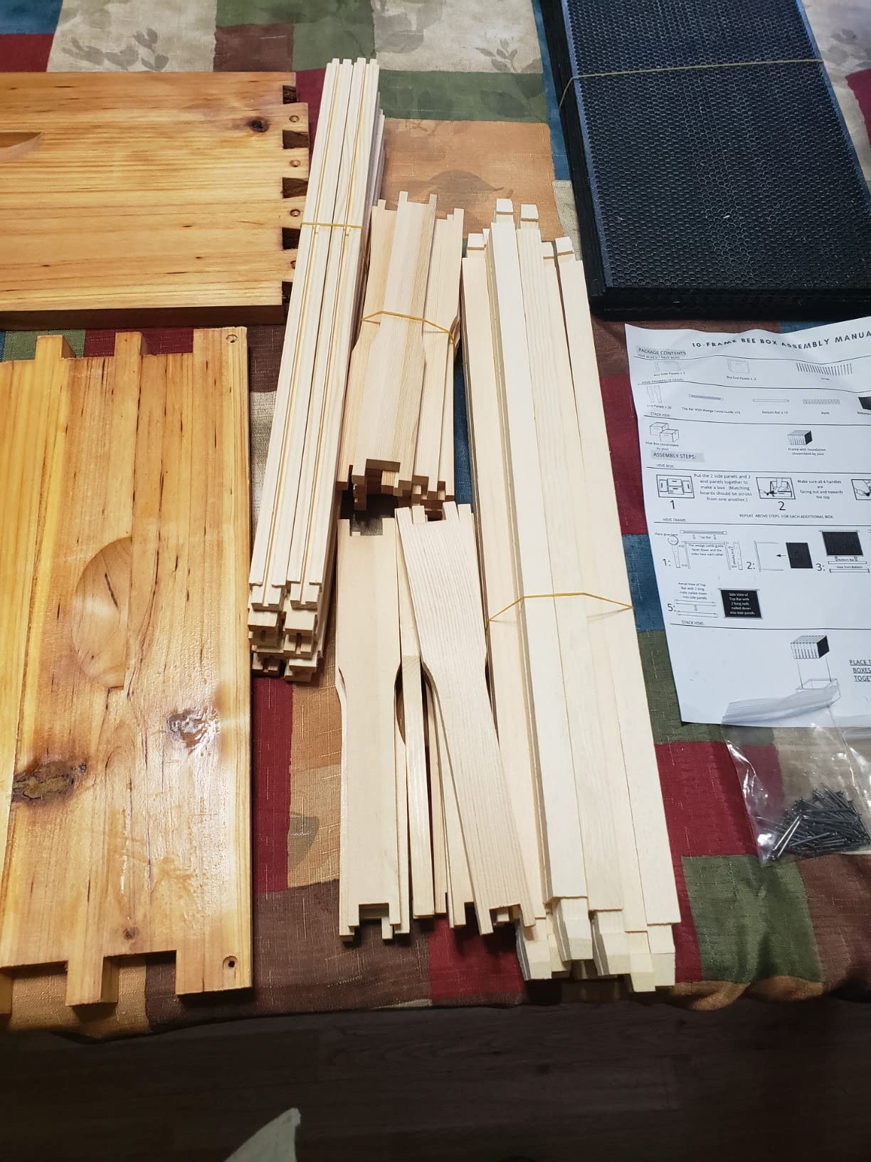 10 Frame Langstroth Deep Brood Beehive Box, Durable Cedar Dipped in Beeswax, Complete Frames & Wax Foundations, Deep Brood Hive Kit for Beginner Beekeepers (Unassembled) customer photo 1