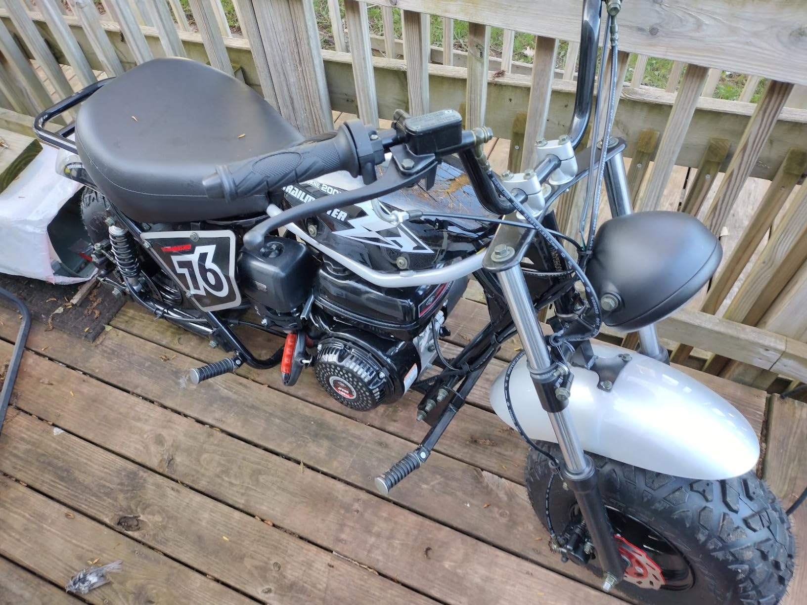 Trailmaster Mini Bike MB 200X Hurricane ALL NEW WITH FRONT AND REAR BRAKES, 196cc (black) customer photo 1