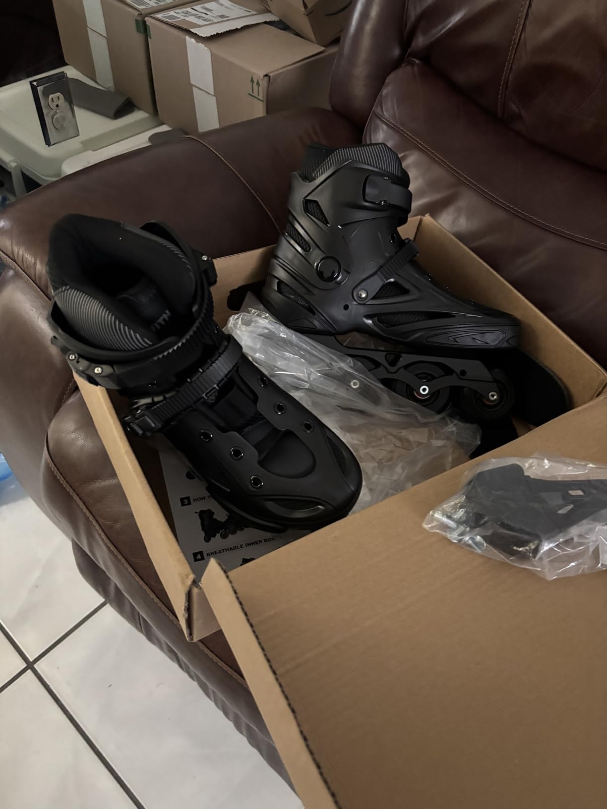 Inline Skates for Women Men, Outdoor Street Blades Roller Adult Male Female, Professional Fitness Roller Skates Blades for Unisex customer photo 2