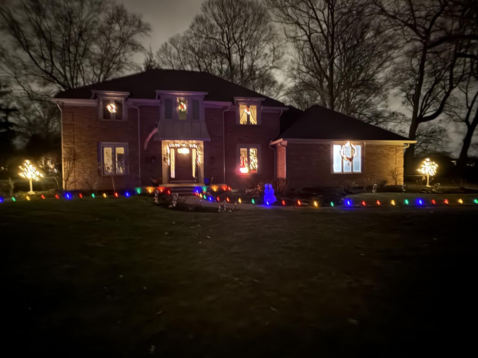 2 Pack C9 Christmas Pathway Lights Outdoor, Total 34.8Ft 20 LED Stake Light | Connectable C9 Pathway Lights, Waterproof Christmas Lights Outdoor for Walkway Yard Lawn Ground Sidewalk Driveway Decorations customer photo 1